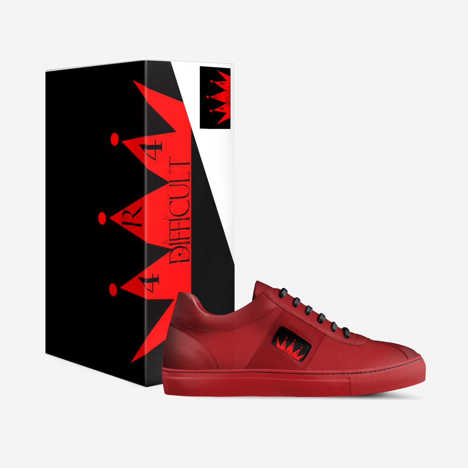 RED 4'z custom made in Italy shoes by Cornelius Pascoe | Box view