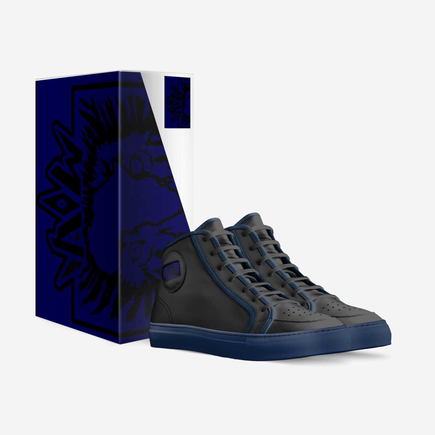 ADUBS BLK/BLU custom made in Italy shoes by Adrian Willis | Box view