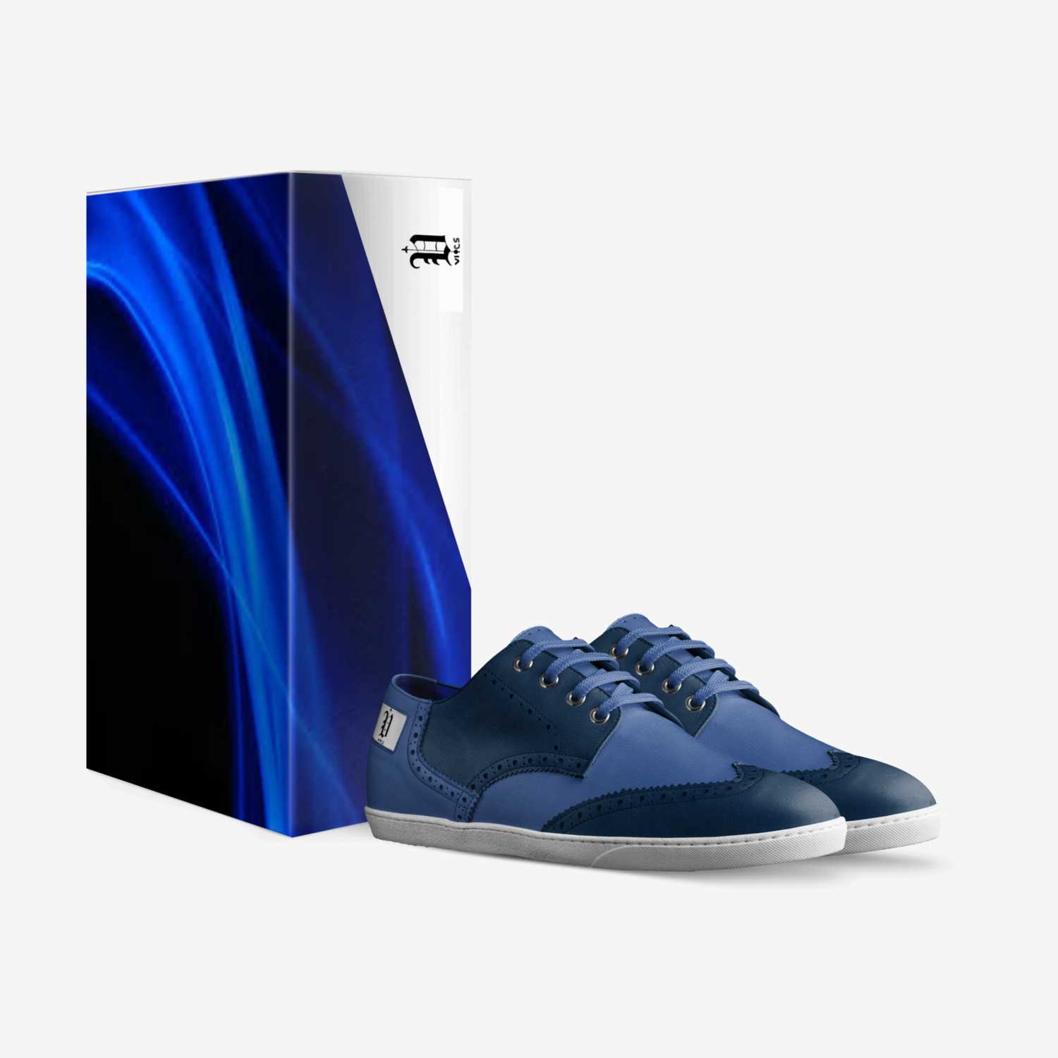 vics blue style custom made in Italy shoes by Brayden Murphy | Box view