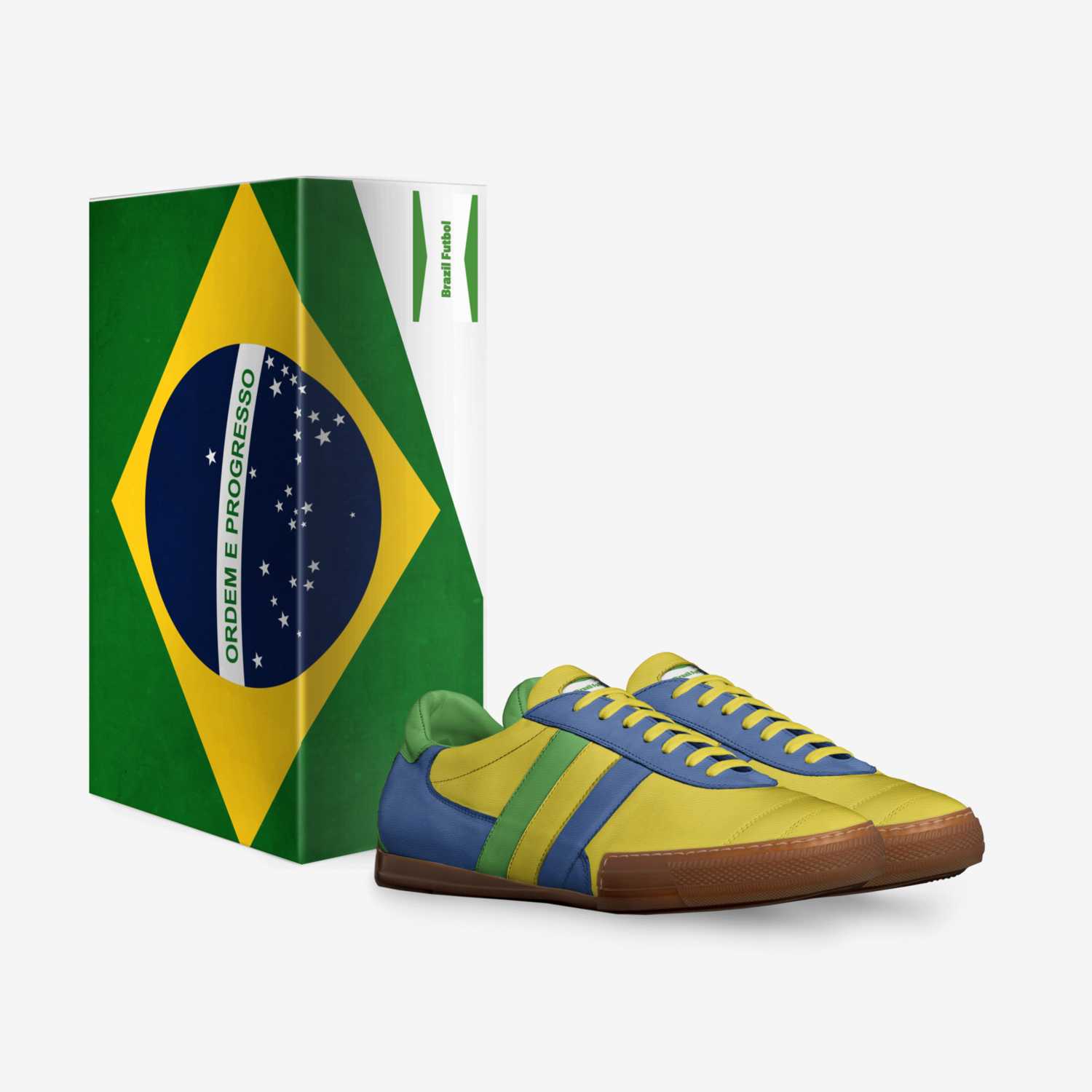 Brazil Futbol  custom made in Italy shoes by Troy Taylor | Box view