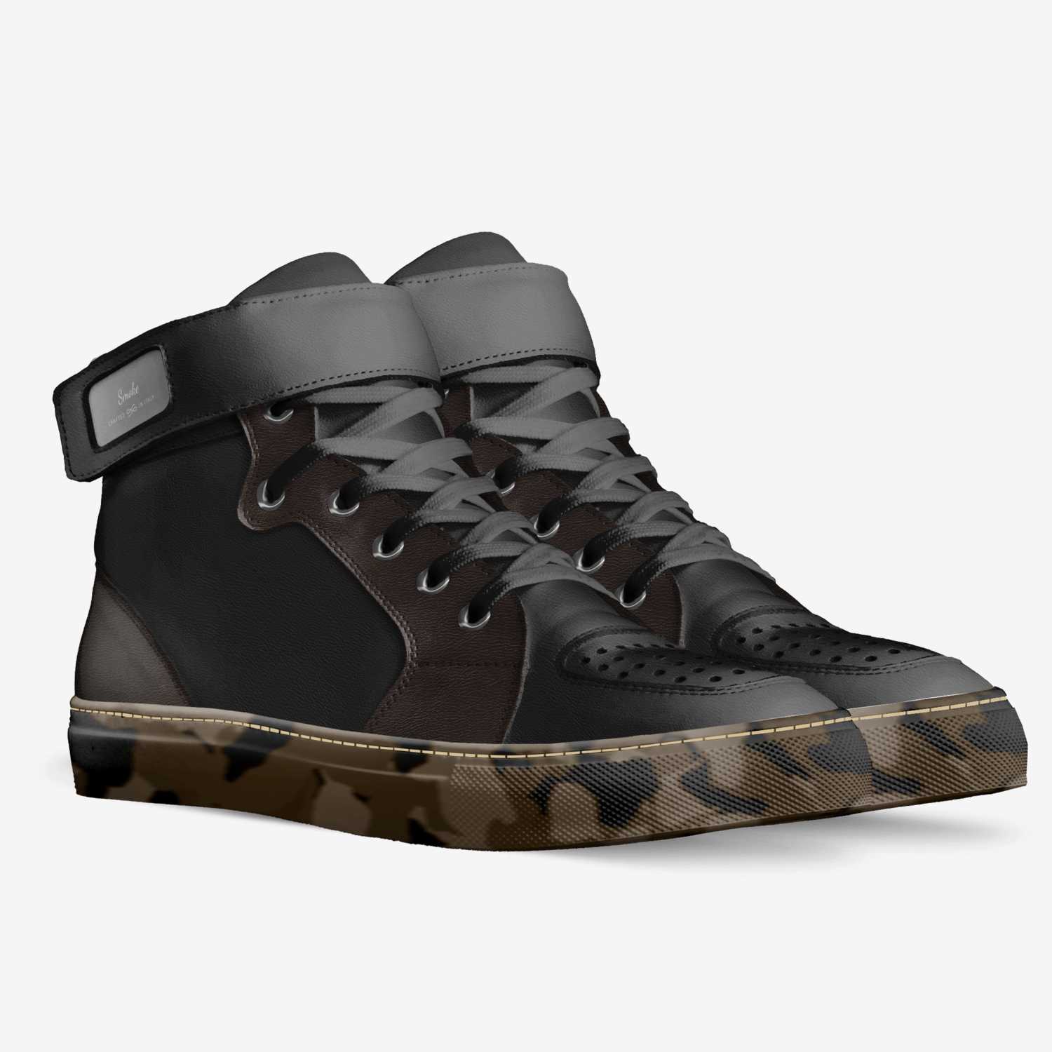 Smoke custom made in Italy shoes by Ed Robins | Double view