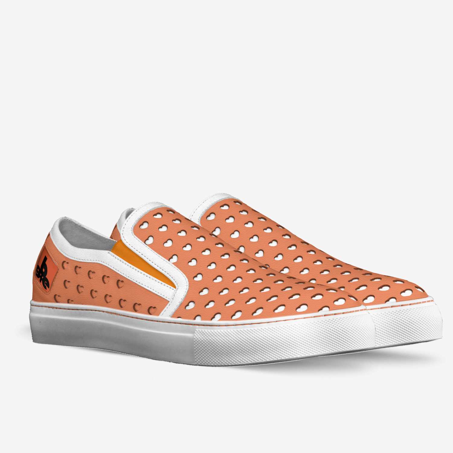 Orange Cuore custom made in Italy shoes by Being Great Every Day | Double view