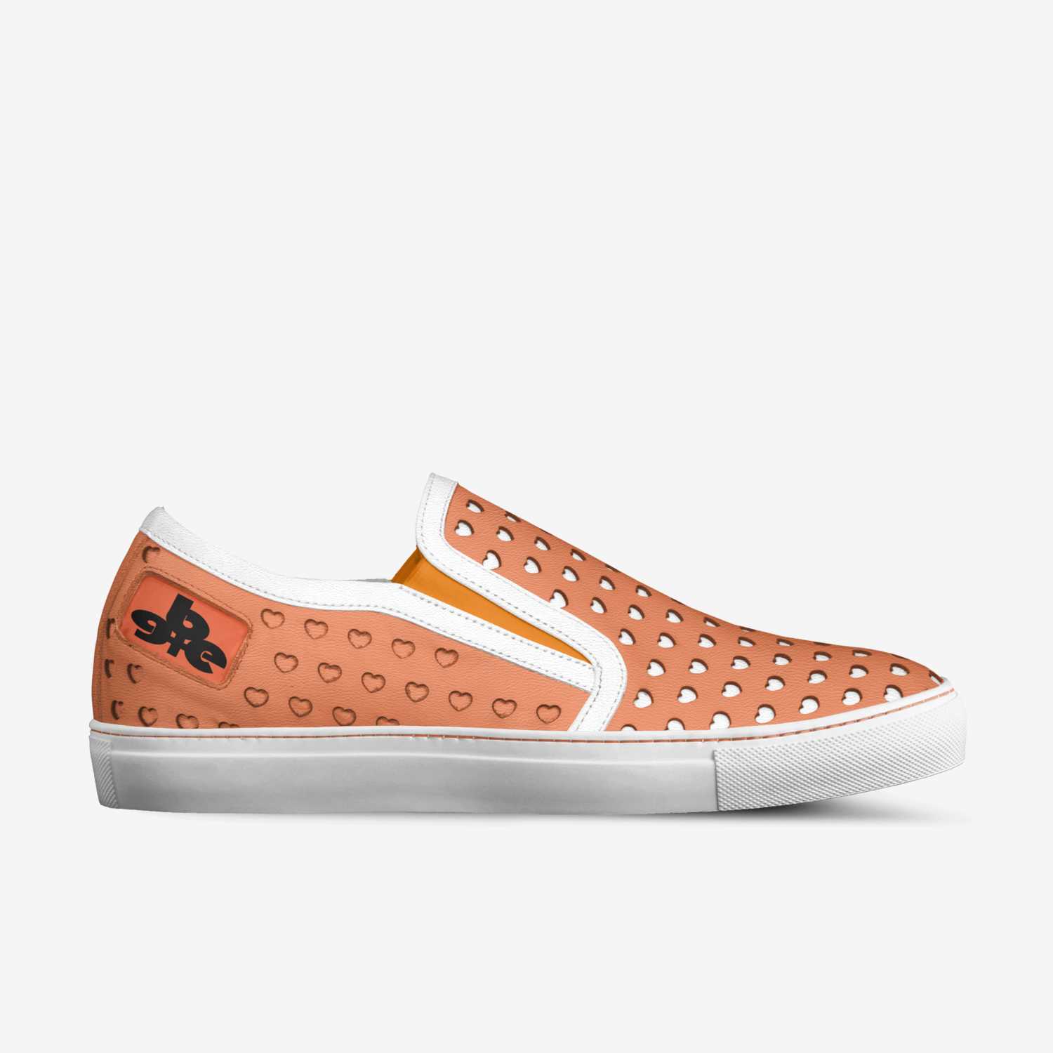 Orange Cuore custom made in Italy shoes by Being Great Every Day | Side view