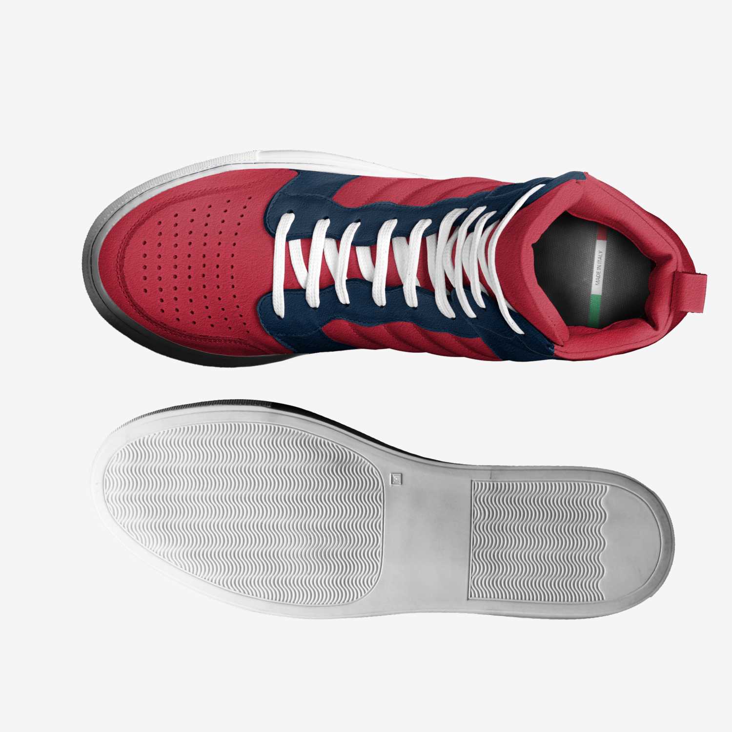 Danger Zone custom made in Italy shoes by Larry Demarcus Hill | Top view