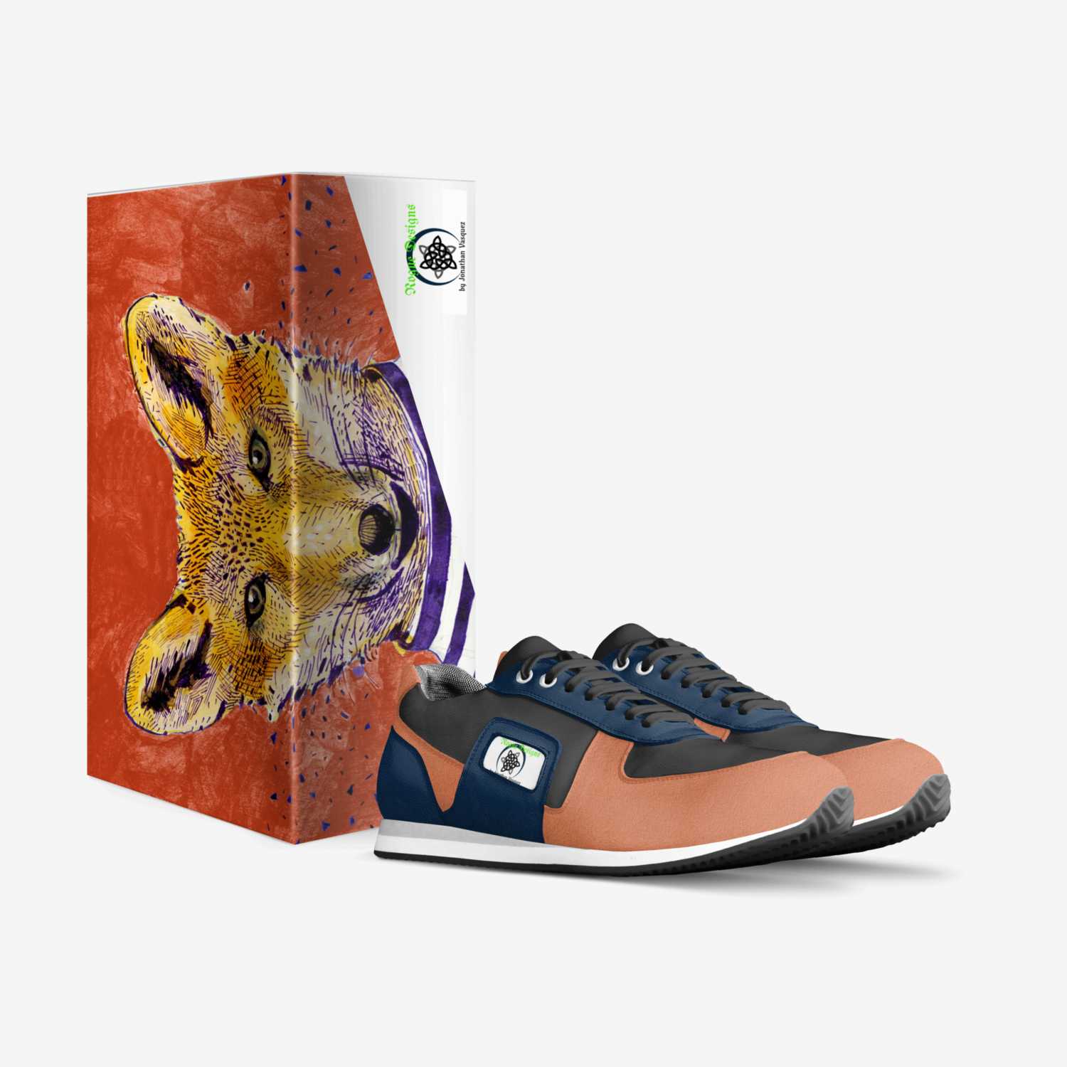 nine tails custom made in Italy shoes by Jonathan Vasquez | Box view
