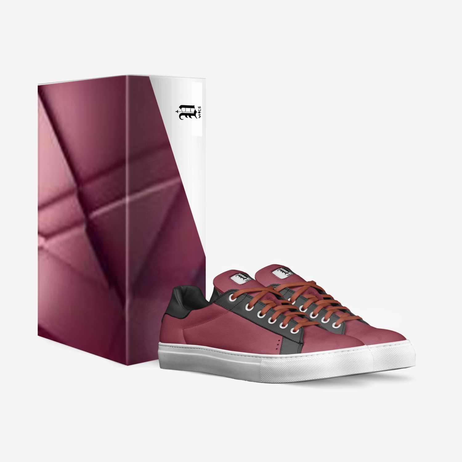Vics maroon 2 custom made in Italy shoes by Brayden Murphy | Box view