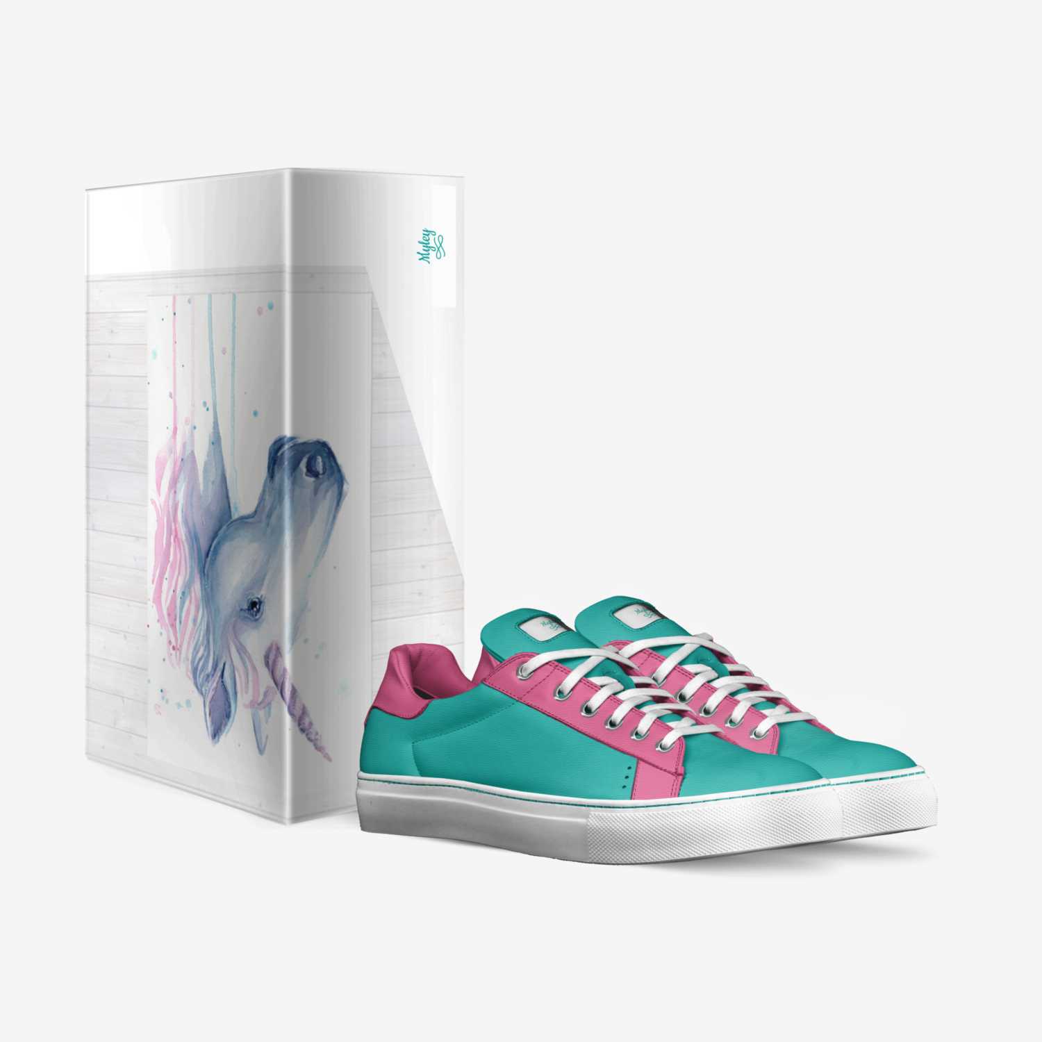 Cotton Candy Uni custom made in Italy shoes by Chelbie Brown | Box view