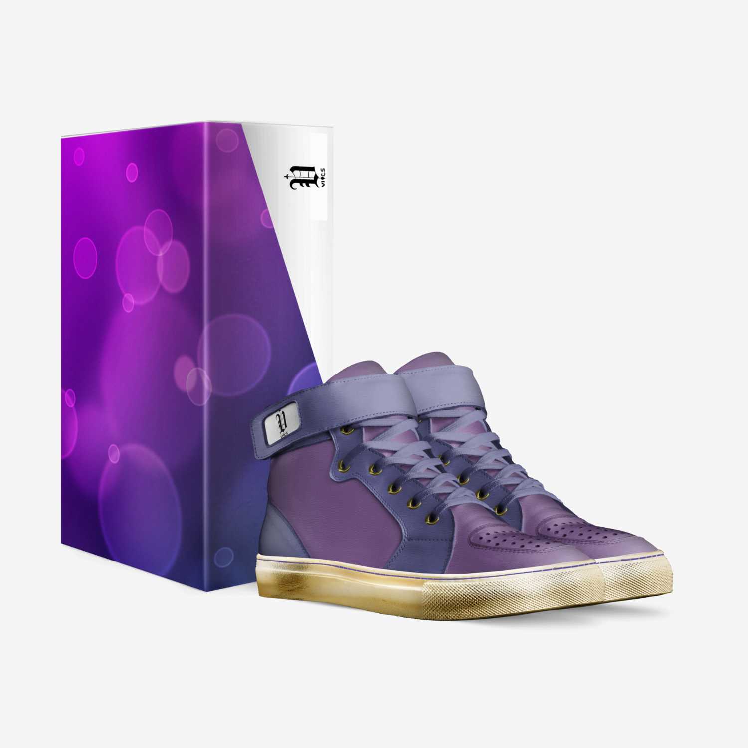 vics purple rain custom made in Italy shoes by Brayden Murphy | Box view