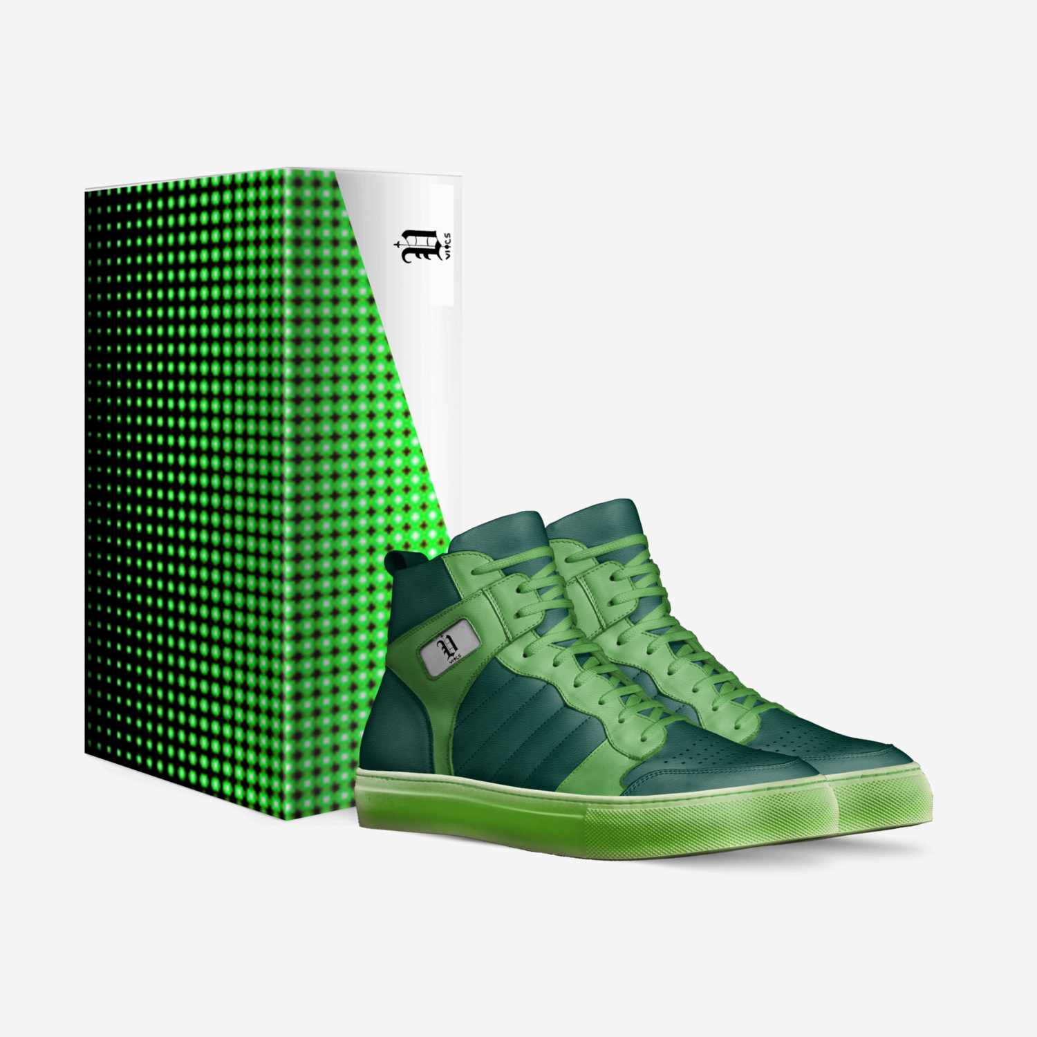 vics green style custom made in Italy shoes by Brayden Murphy | Box view