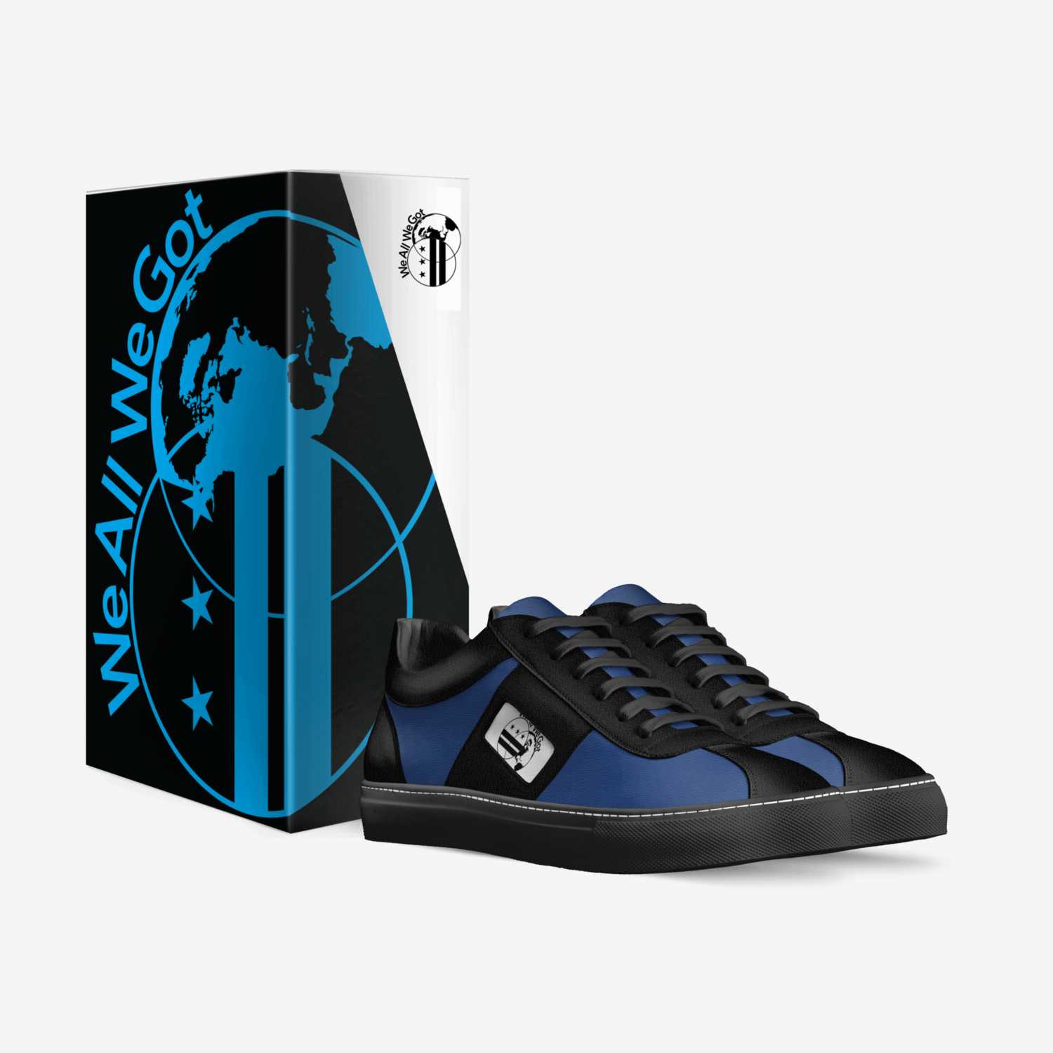 Black&Bleus custom made in Italy shoes by We All We Got Attire | Box view