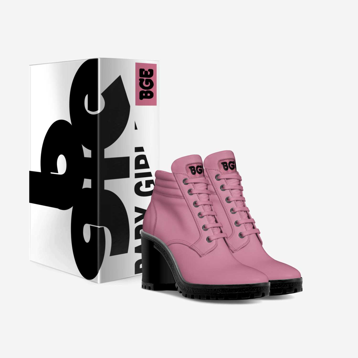 Pink Boot Heel custom made in Italy shoes by Baby-girl Elite | Box view