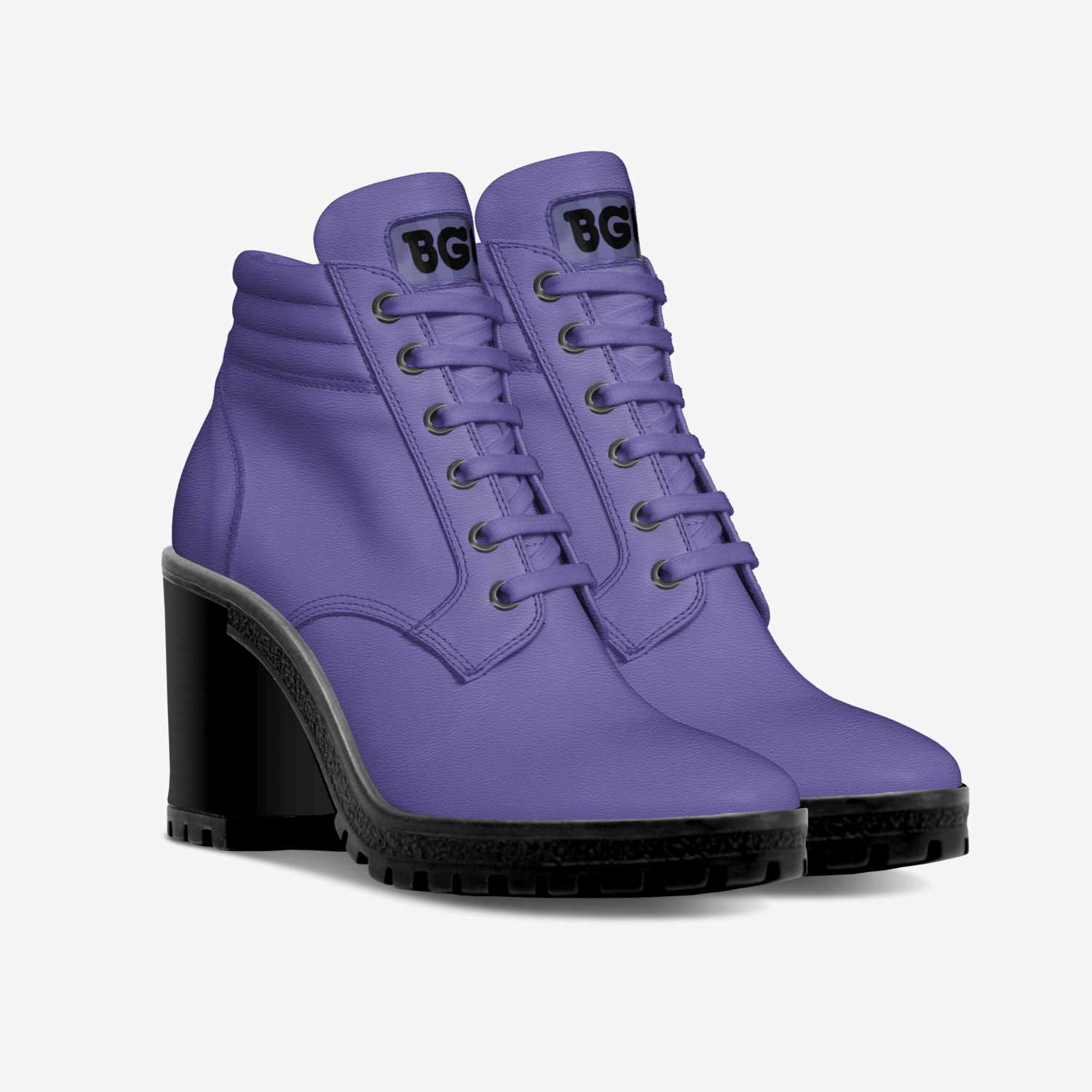 Violet Boot Heel custom made in Italy shoes by Being Great Every Day | Double view