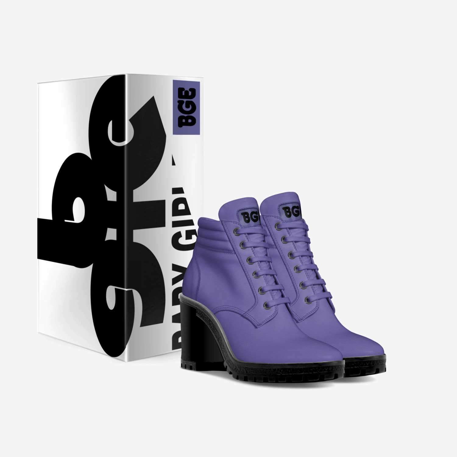 Violet Boot Heel custom made in Italy shoes by Baby-girl Elite | Box view