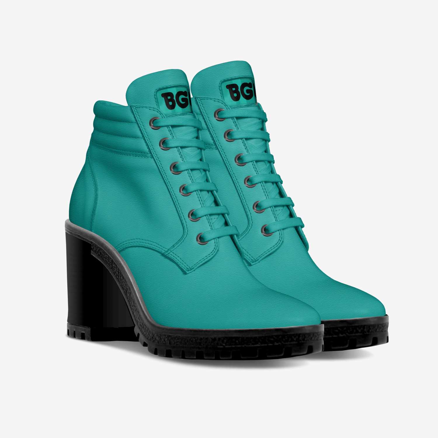 Aqua Boot Heel custom made in Italy shoes by Being Great Every Day | Double view