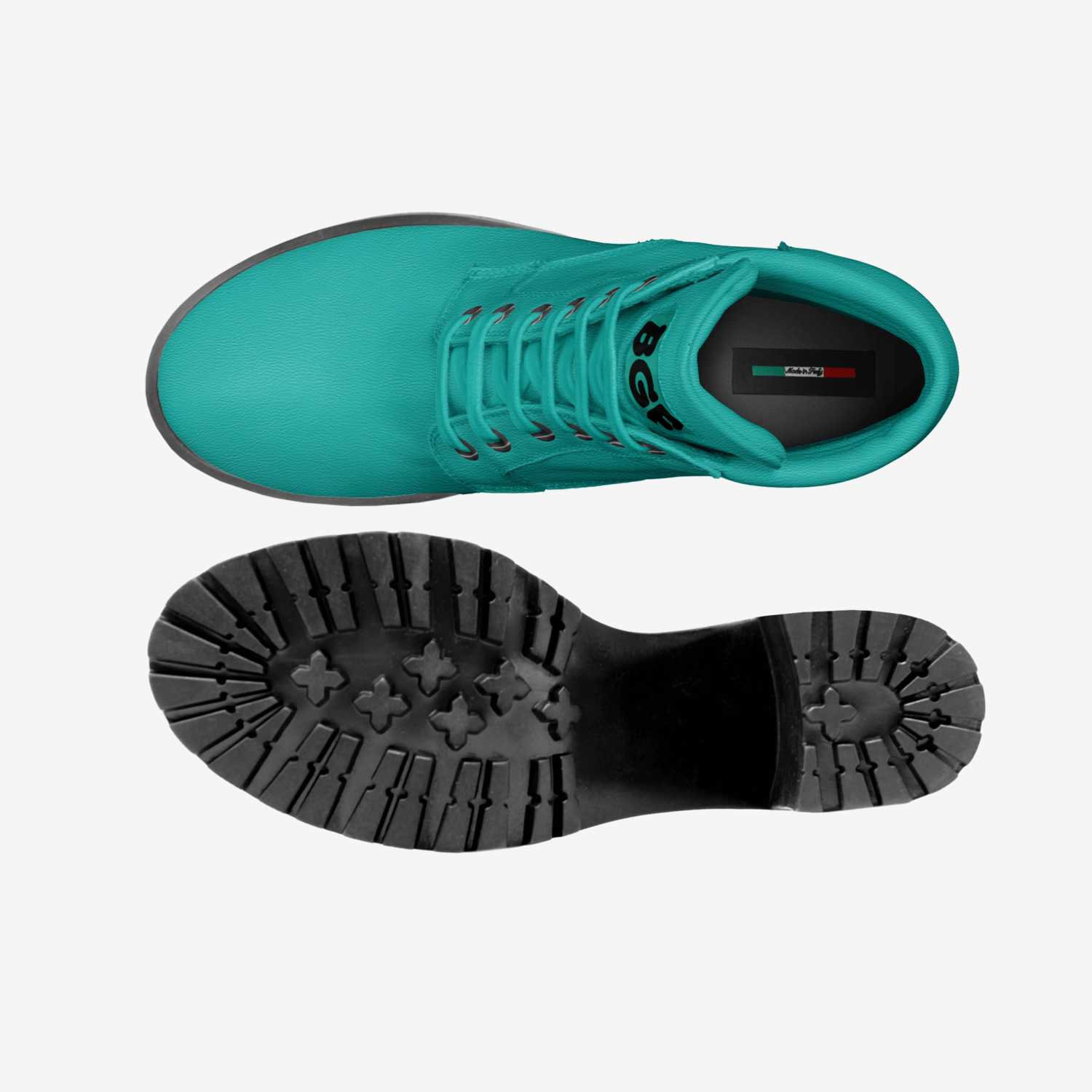 Aqua Boot Heel custom made in Italy shoes by Being Great Every Day | Top view