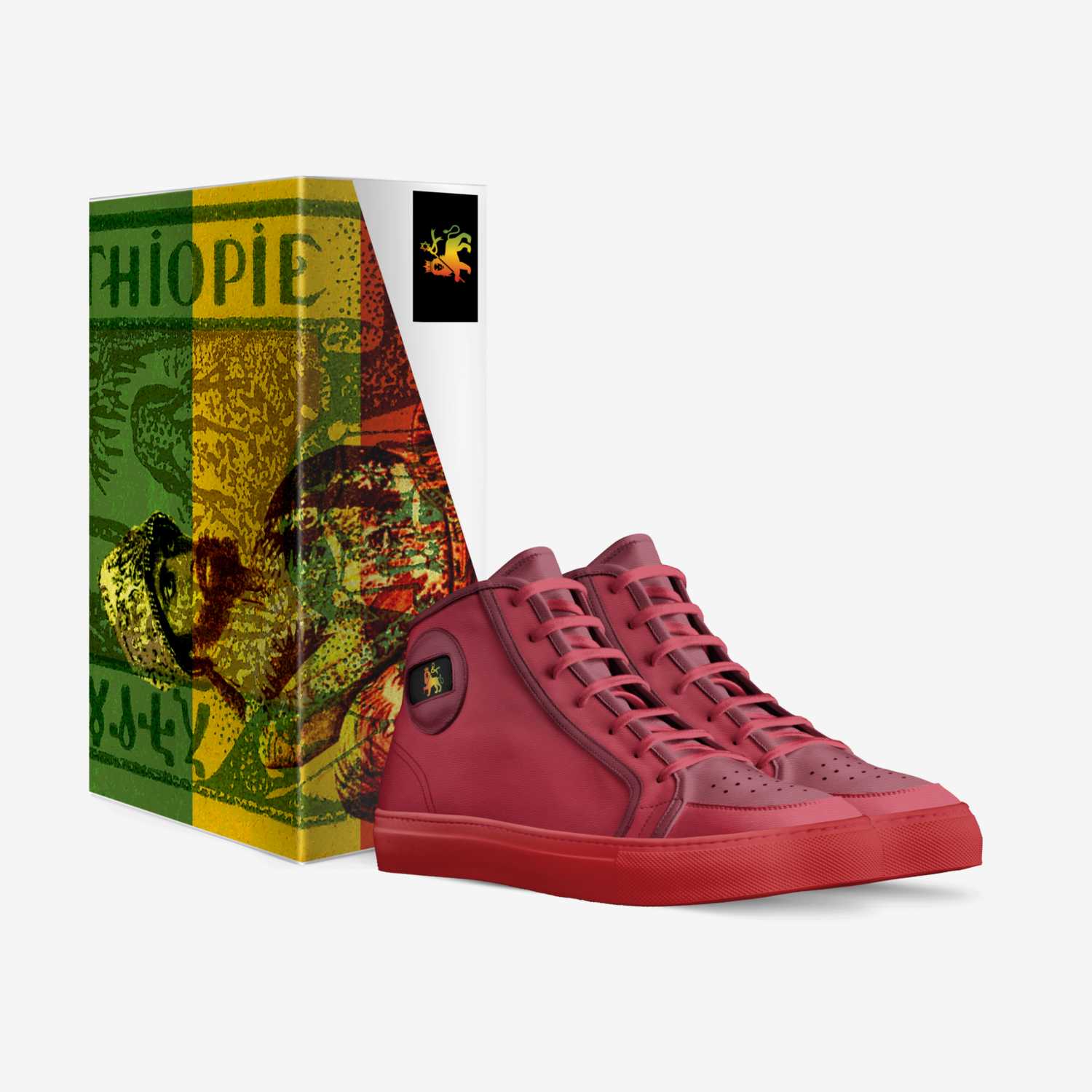 Rasta Blood custom made in Italy shoes by Rasta Gear Shop | Box view