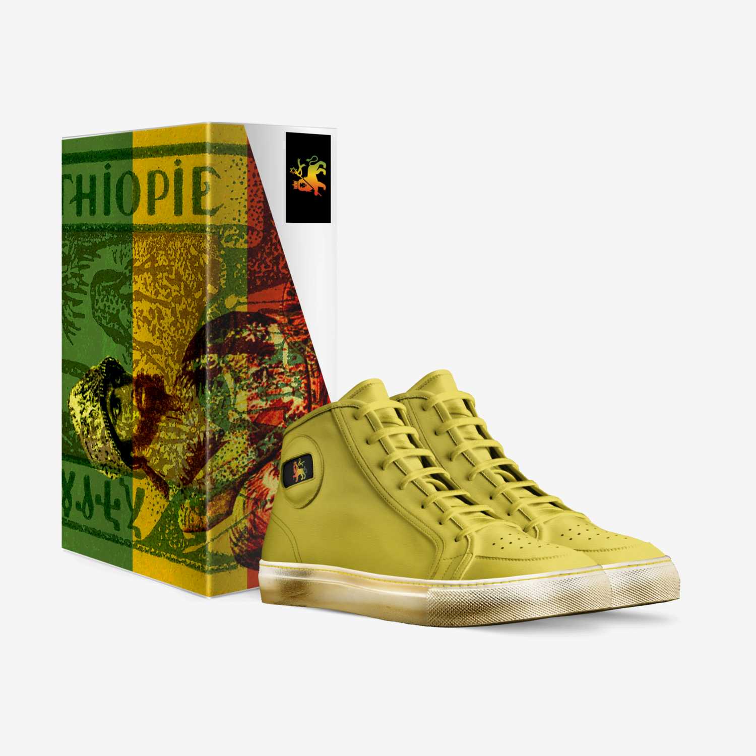 Rasta Gold custom made in Italy shoes by Rasta Gear Shop | Box view