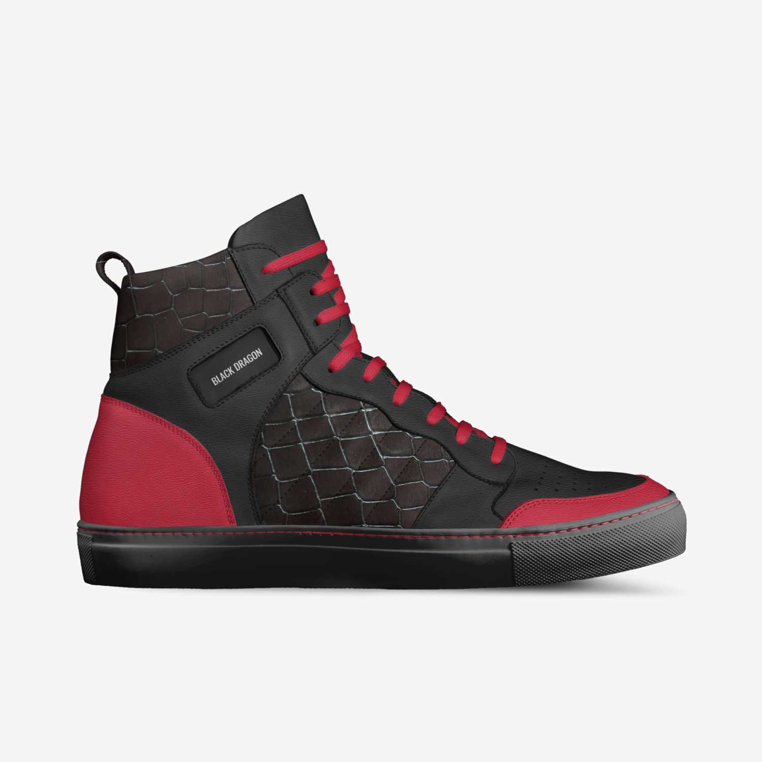 Black Dragon custom made in Italy shoes by Matthew Ulisse | Side view