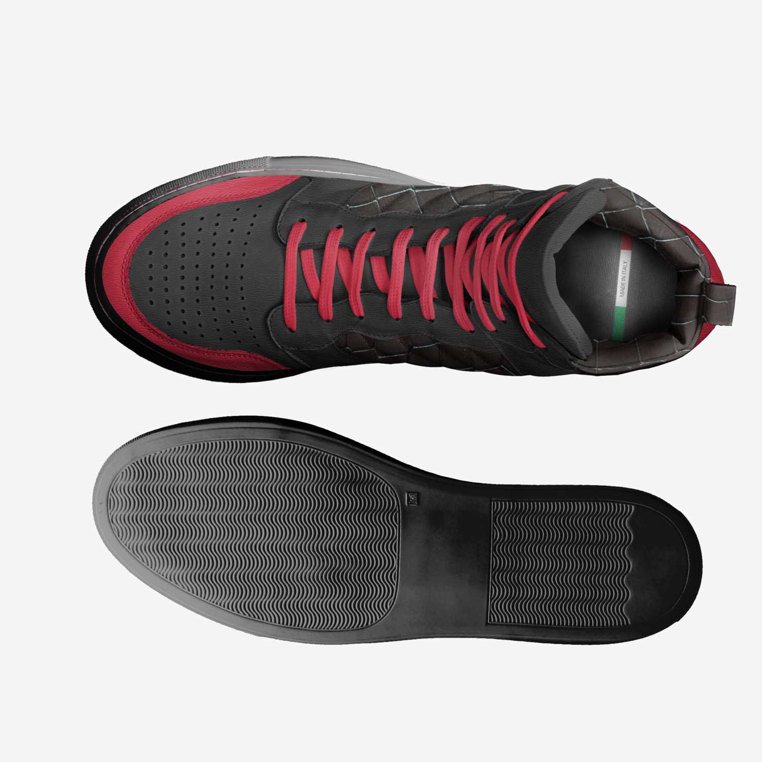 Black Dragon custom made in Italy shoes by Matthew Ulisse | Top view