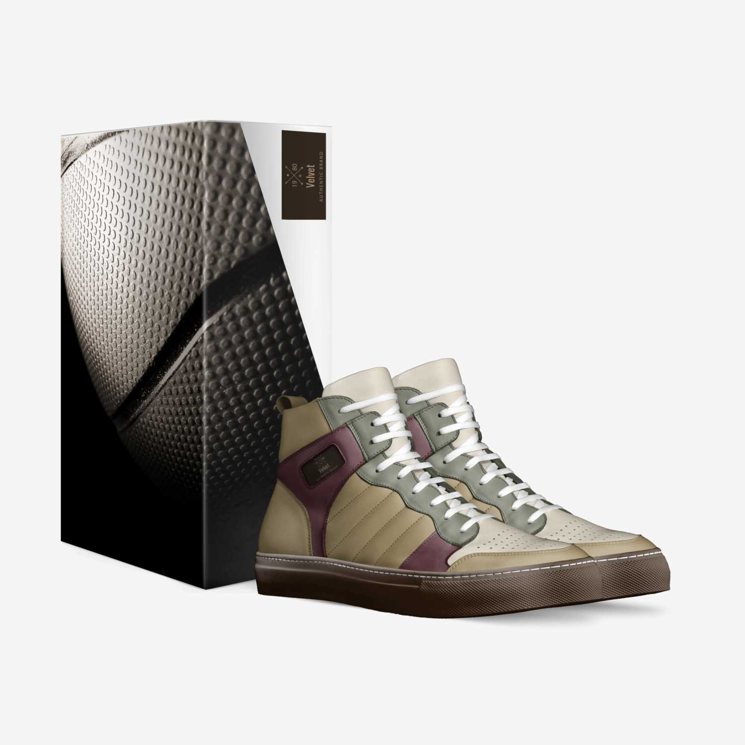 Velvet custom made in Italy shoes by Shantae Esannason | Box view