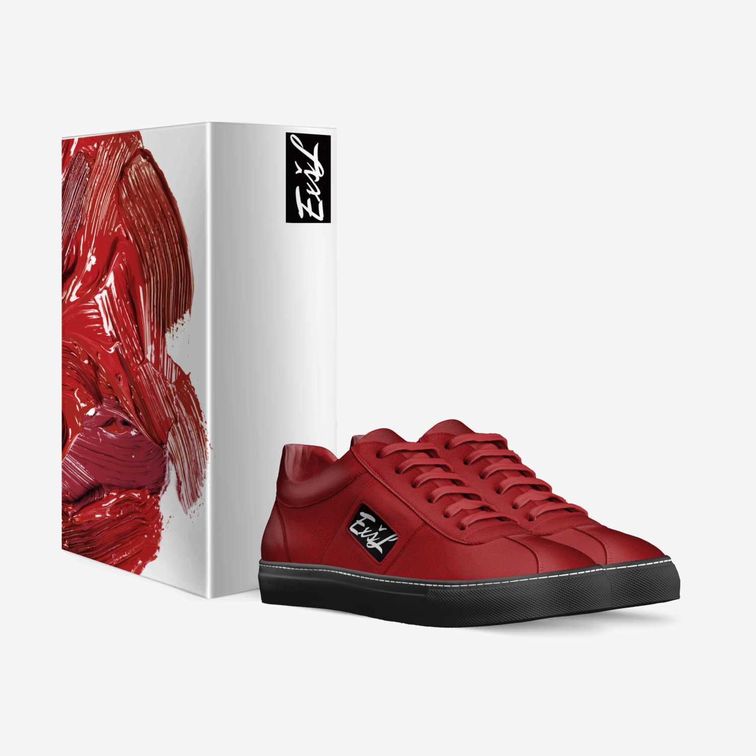 ExšL .Red  custom made in Italy shoes by Exšl Footwear | Box view