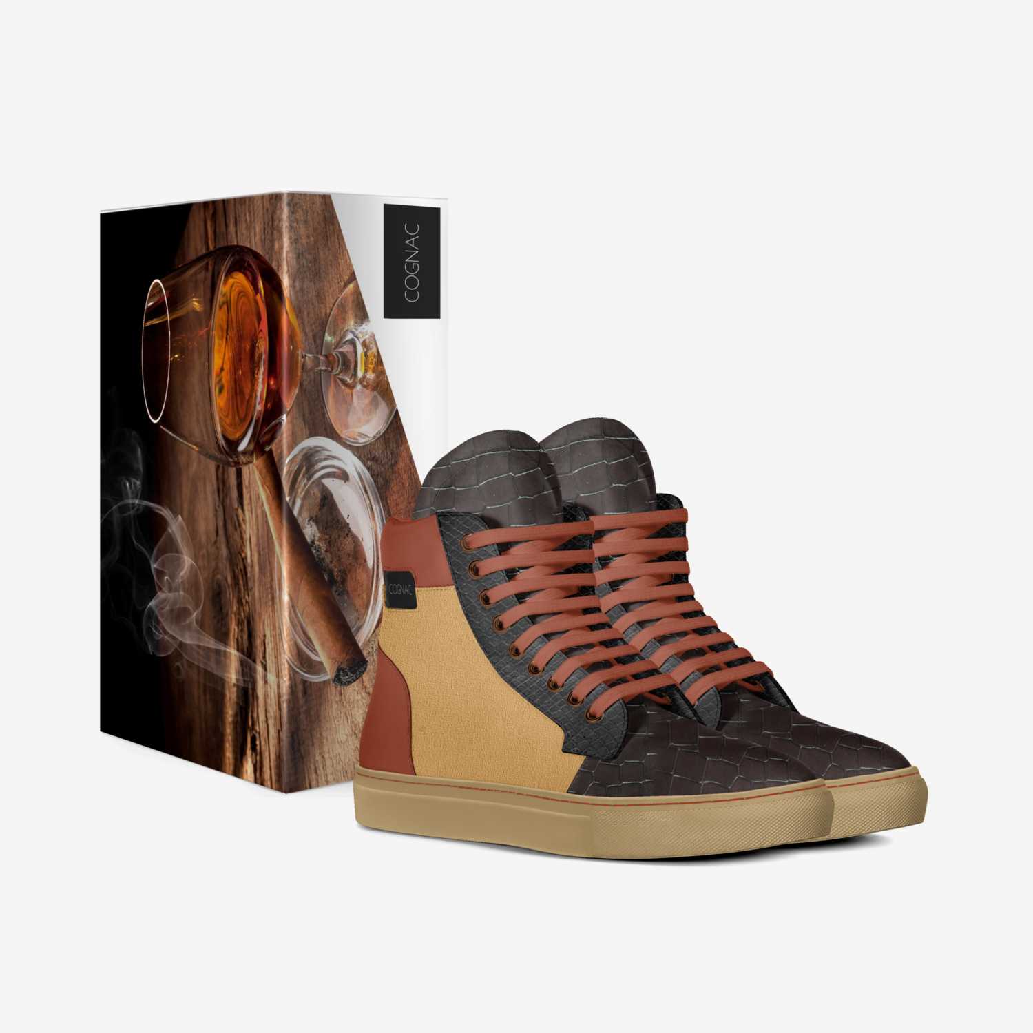 COGNAC XO custom made in Italy shoes by Wine | Box view