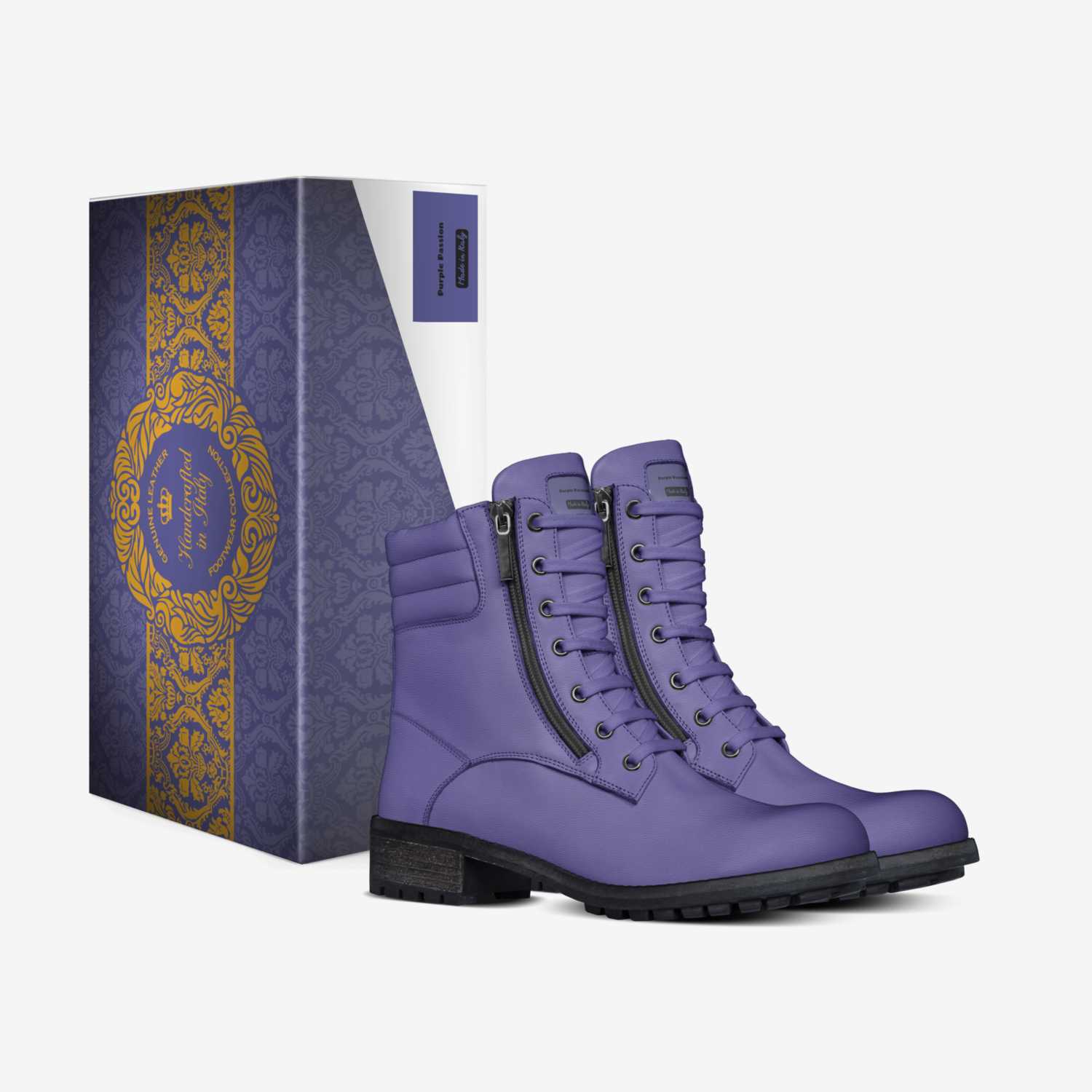 Purple Passion  custom made in Italy shoes by Gino Gallela | Box view