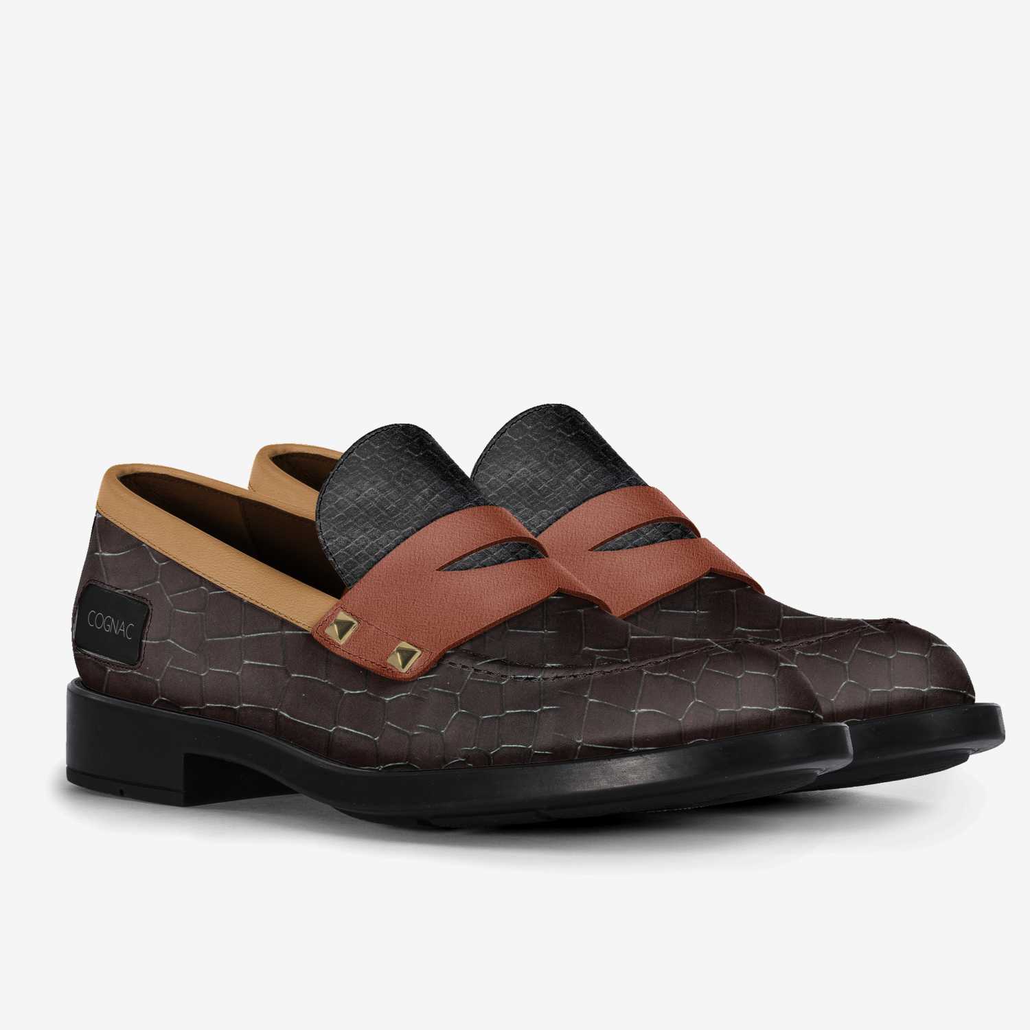 COGNAC RESERVE custom made in Italy shoes by Wine Ceo | Double view