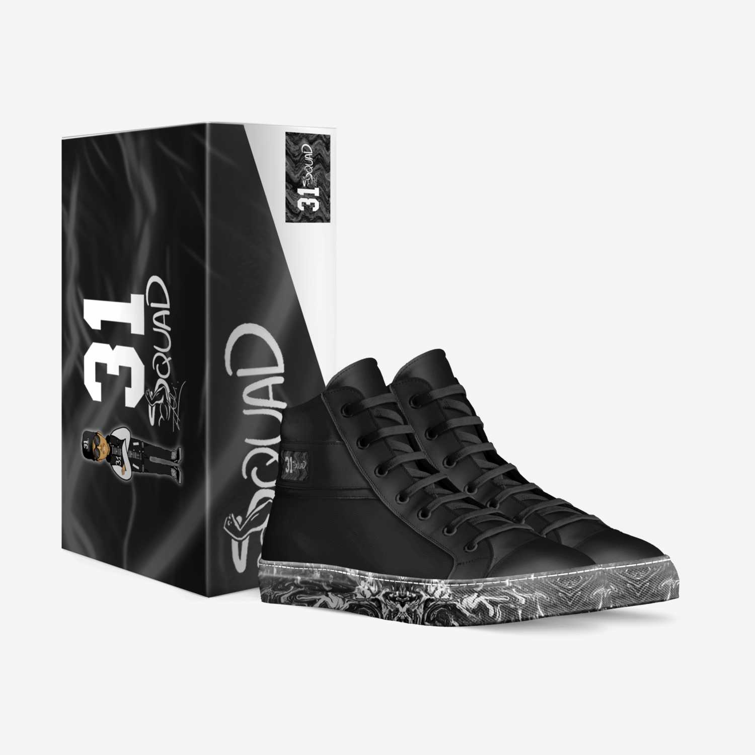 31 Squad Black Ice custom made in Italy shoes by Ali Tomineek | Box view