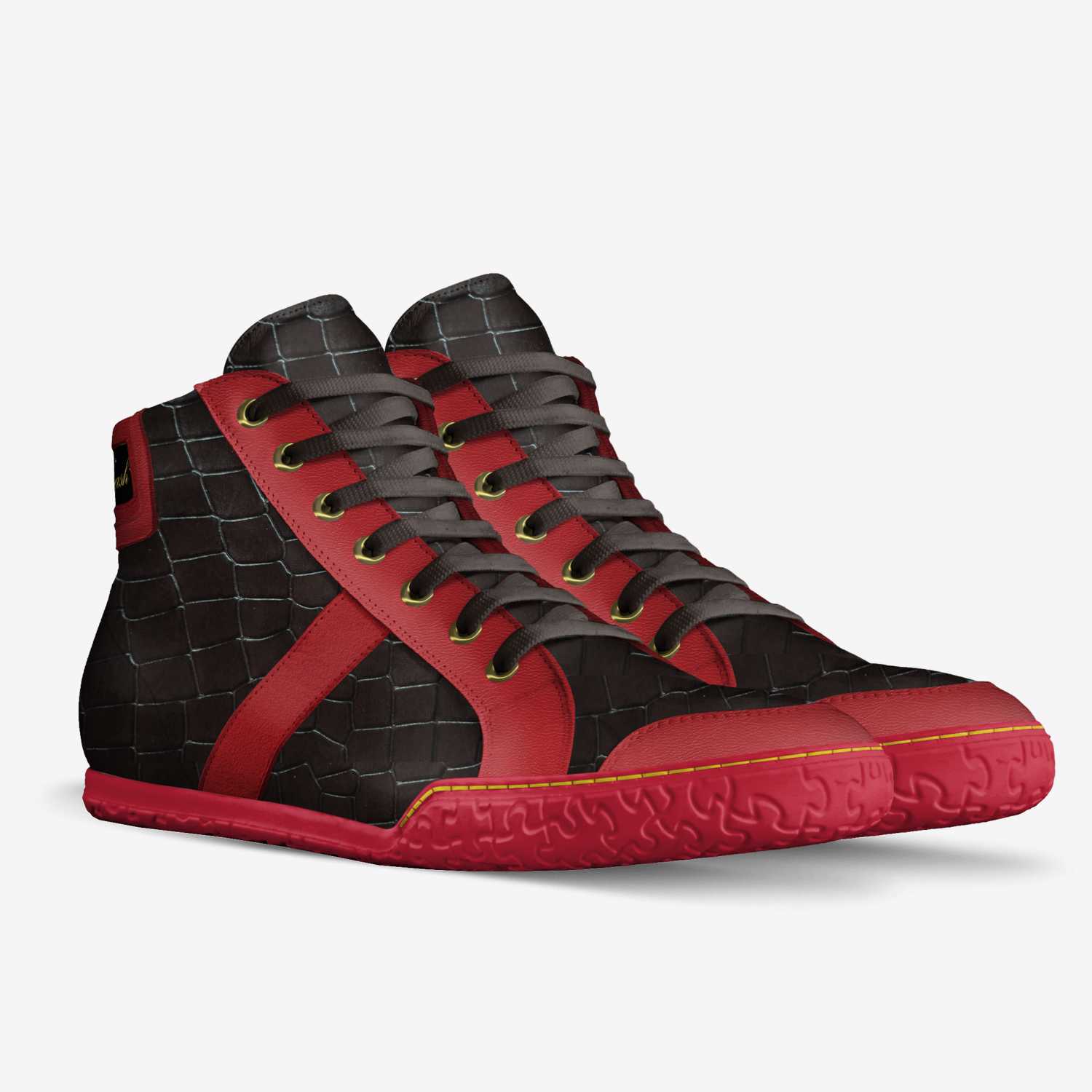 Negash Sobek Rosso custom made in Italy shoes by Rocklin Negash | Double view