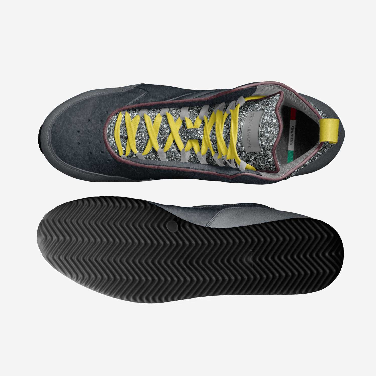 Run them Over custom made in Italy shoes by Chrissi Theodorakakos | Top view