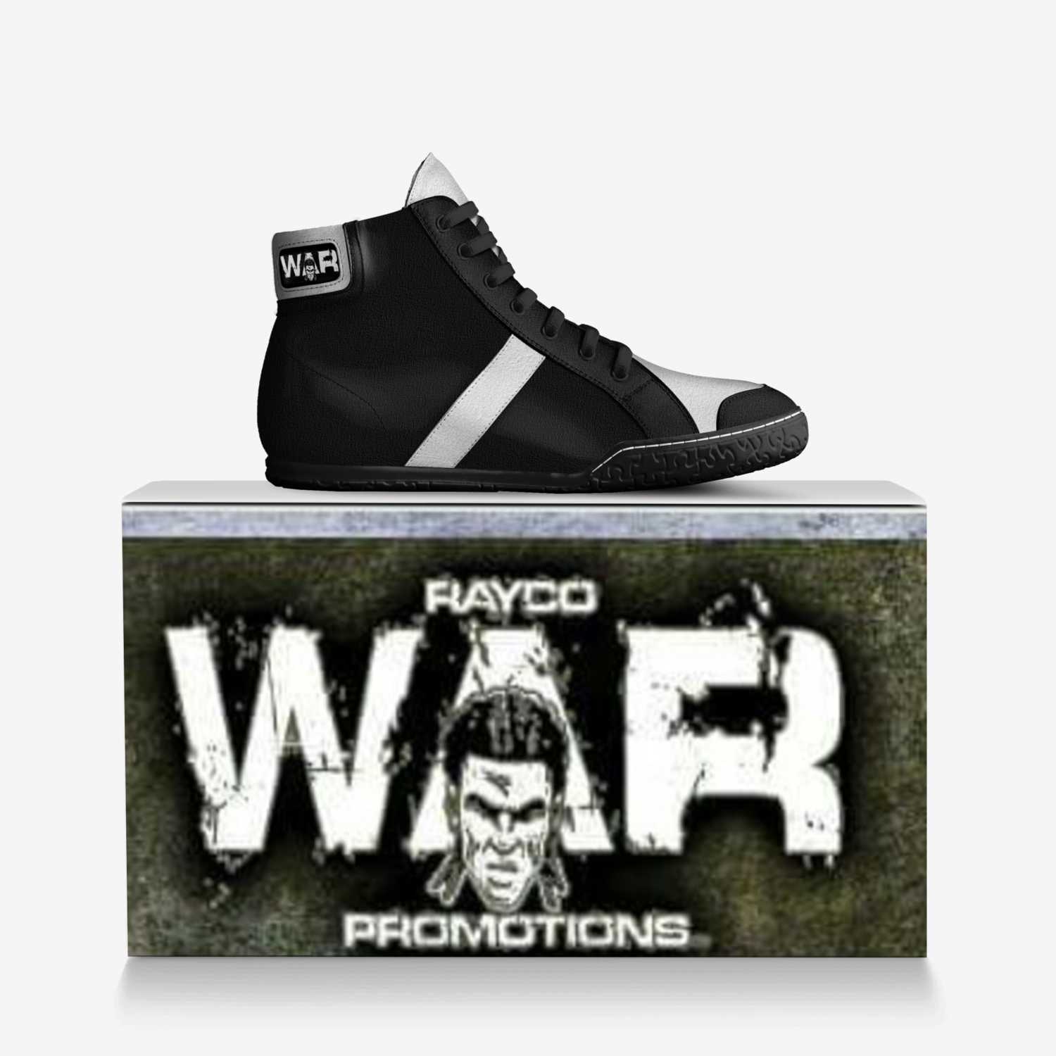 WAR BOXING custom made in Italy shoes by Rayco Saunders™ | Over box view
