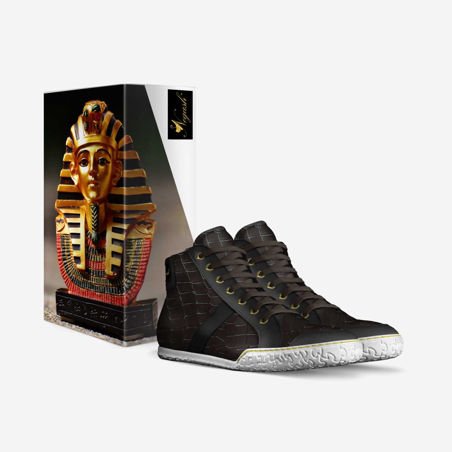 Negash Sobek Nero custom made in Italy shoes by Rocklin Negash | Box view