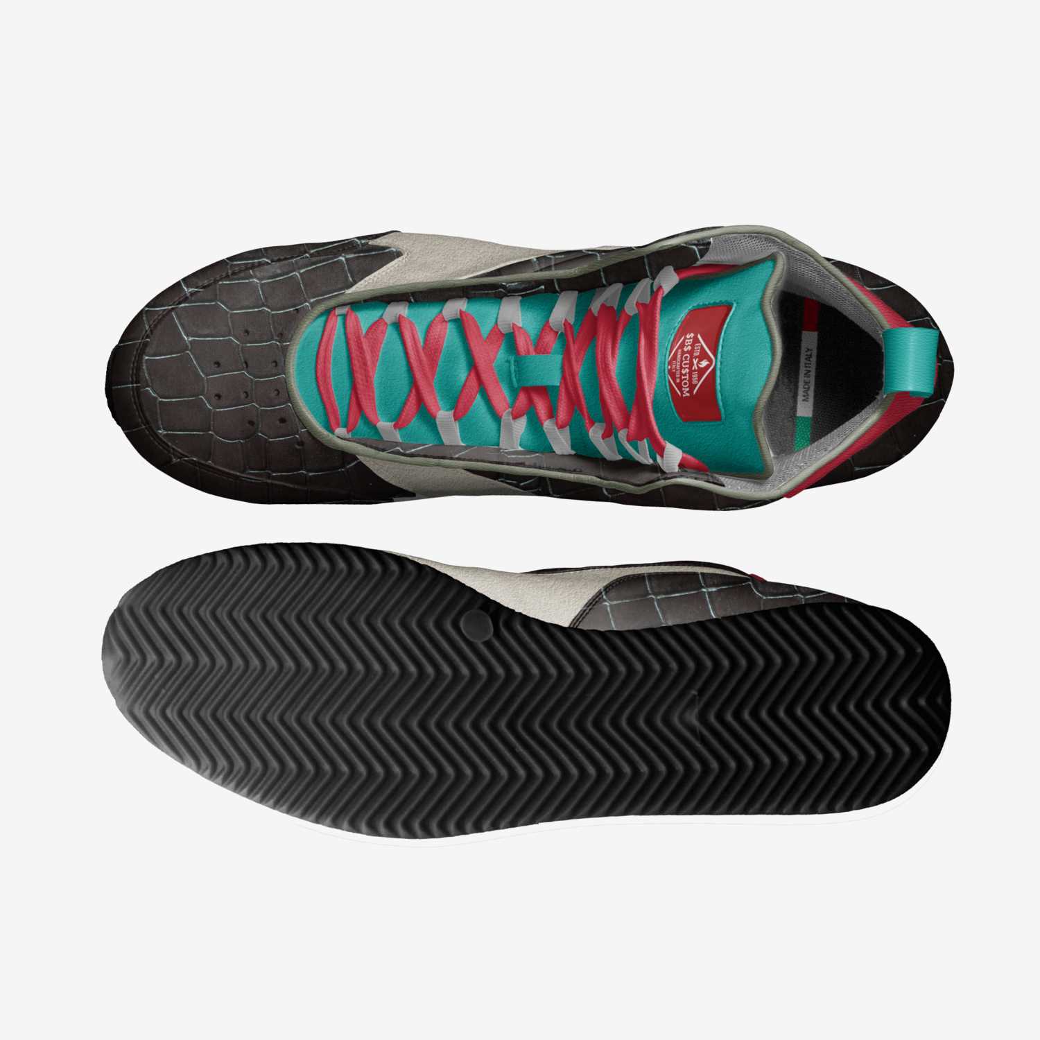 $B$ CU$TOM custom made in Italy shoes by Sacha Raeburn | Top view
