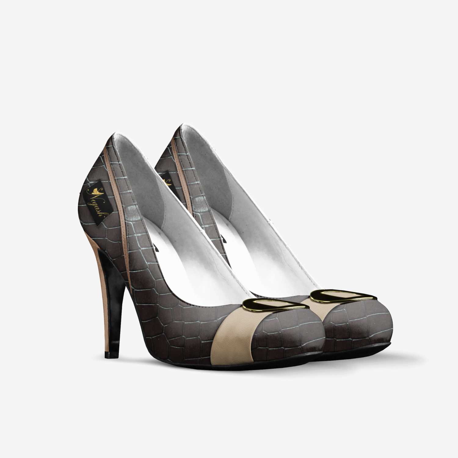 Negash Sobek Heels custom made in Italy shoes by Rocklin Negash | Double view