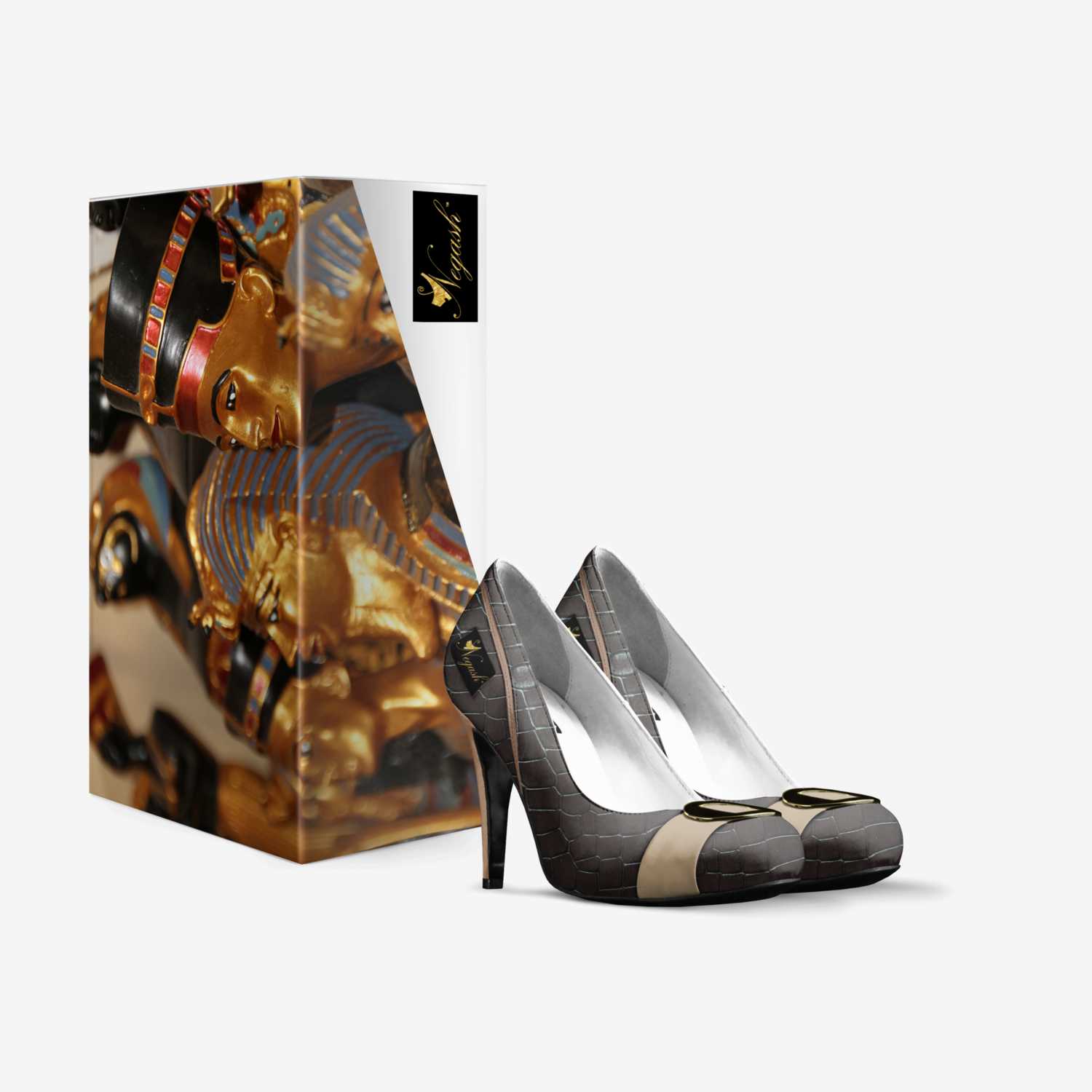 Negash Sobek Heels custom made in Italy shoes by Rocklin Negash | Box view