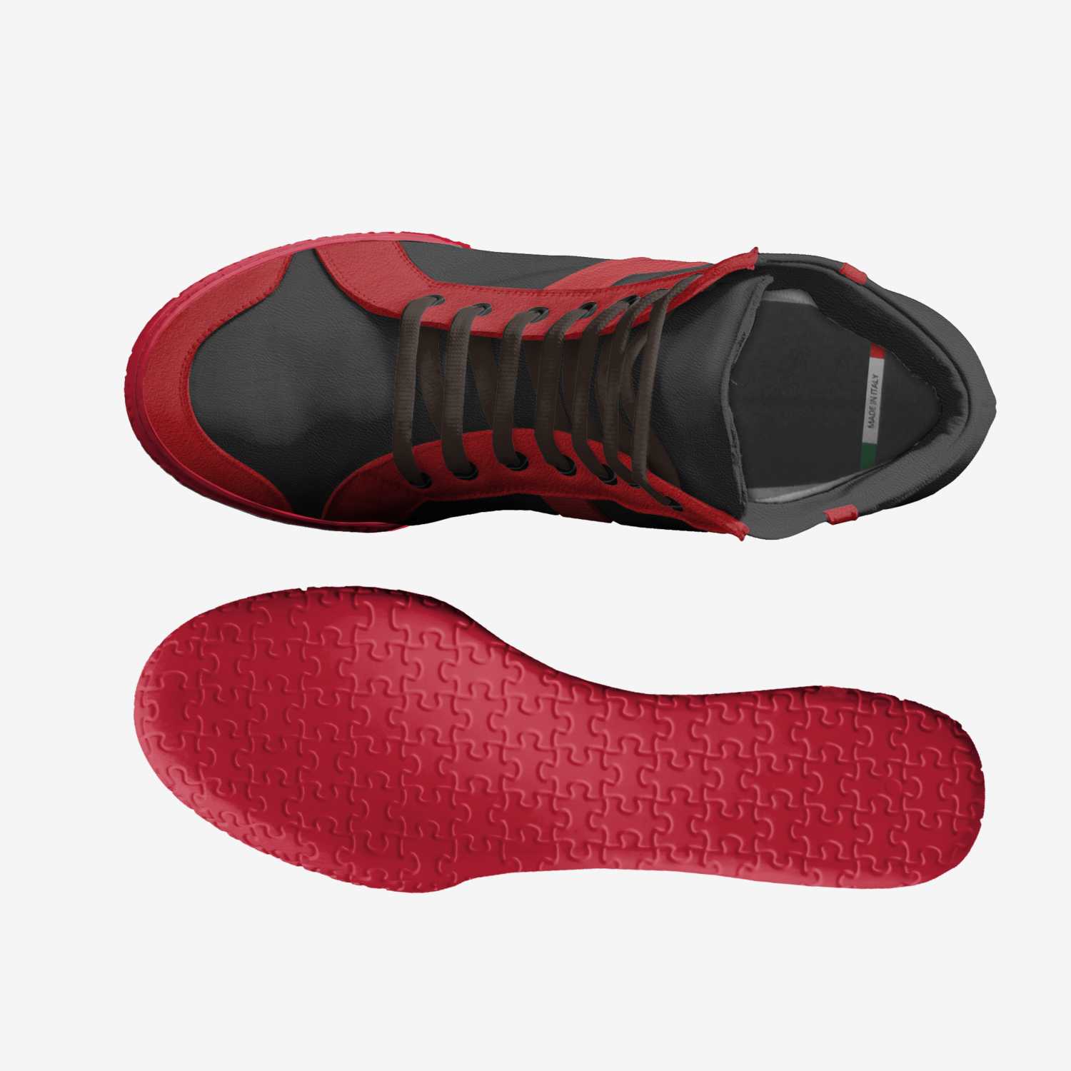 Zembe (Robin Red) custom made in Italy shoes by Michael Cazembe | Top view