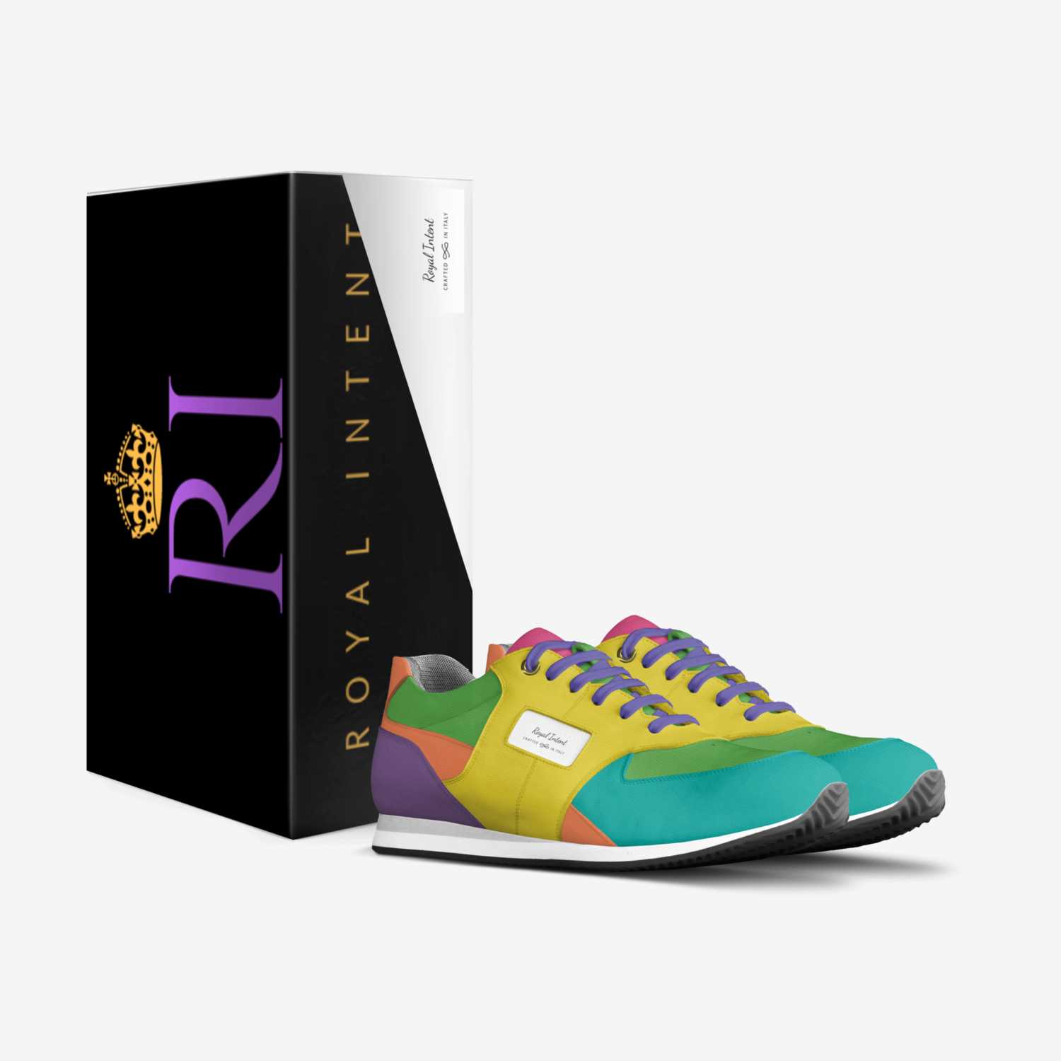 Royal Intent custom made in Italy shoes by Kiauna Griffin | Box view