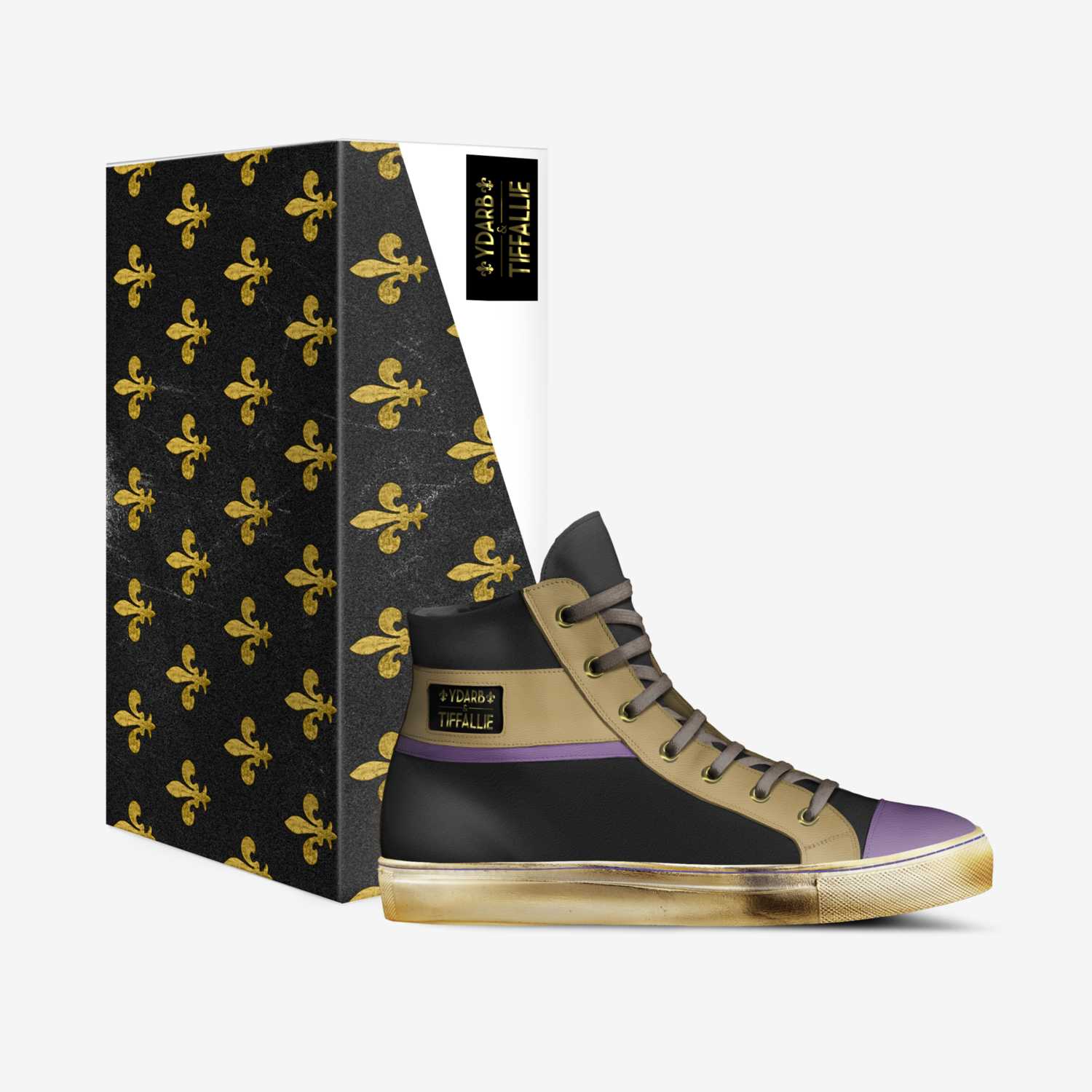 YDARB&TIFFALLIE custom made in Italy shoes by Agency Aliveshoes | Box view