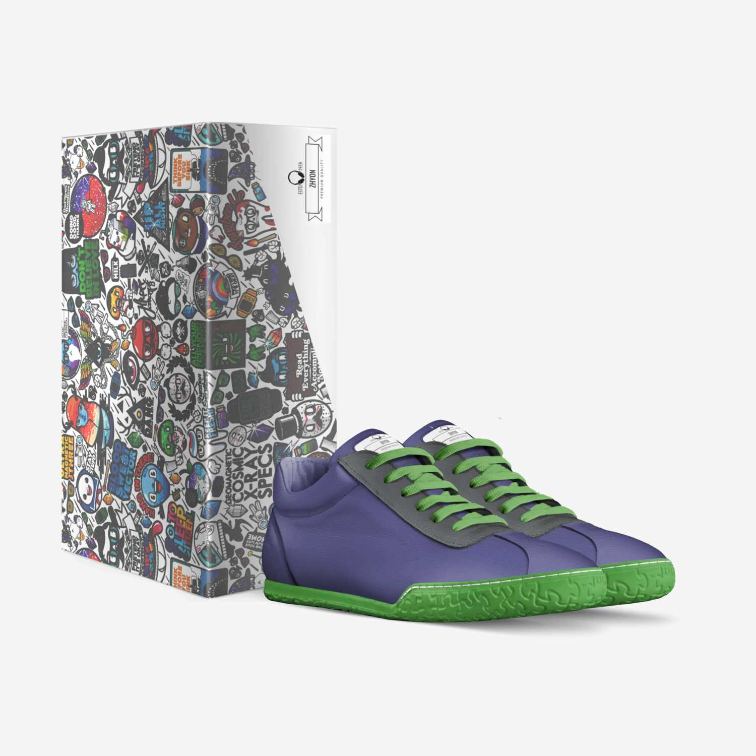 Zhyon custom made in Italy shoes by Nichole Wilson | Box view