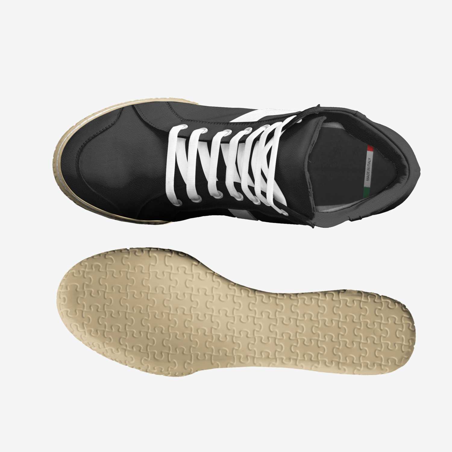 One Stripe custom made in Italy shoes by The Gorilla Shoes | Top view