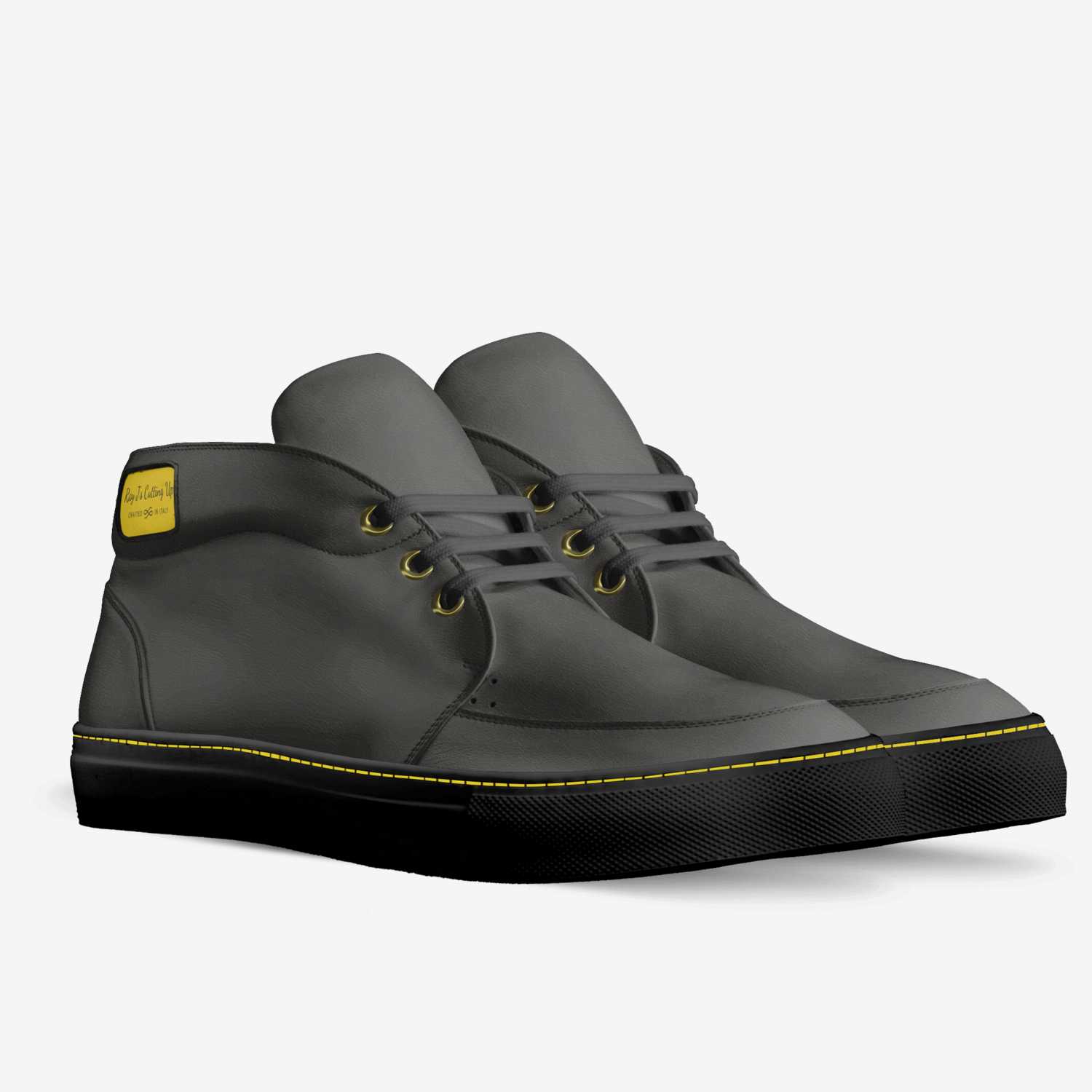 Ray J's Cutting Up custom made in Italy shoes by Andrea Cosey | Double view