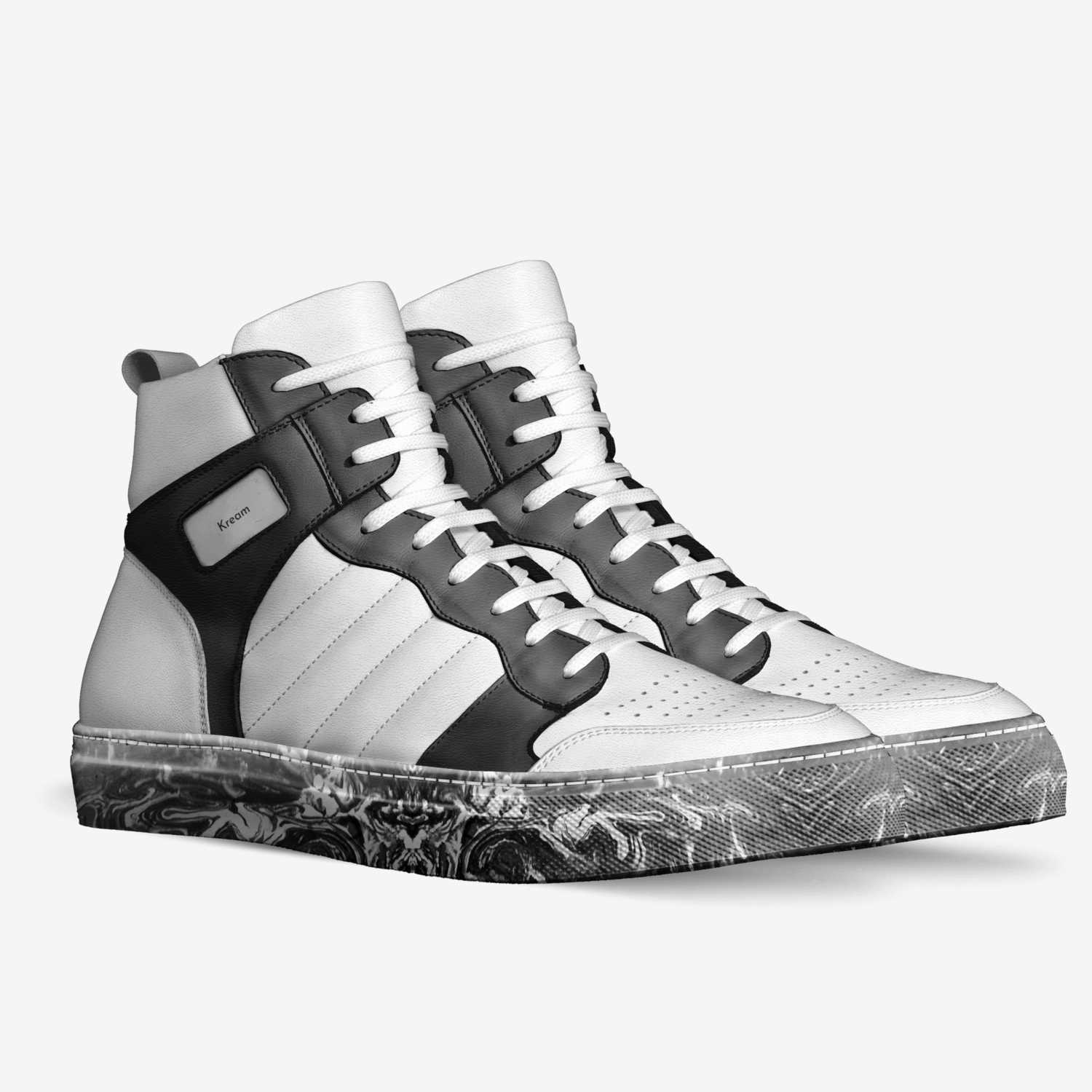 Kream custom made in Italy shoes by Troi Richard | Double view