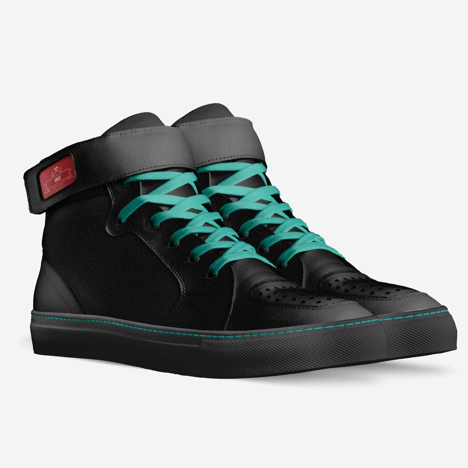 black ice custom made in Italy shoes by Zentaye Zentaye02 | Double view