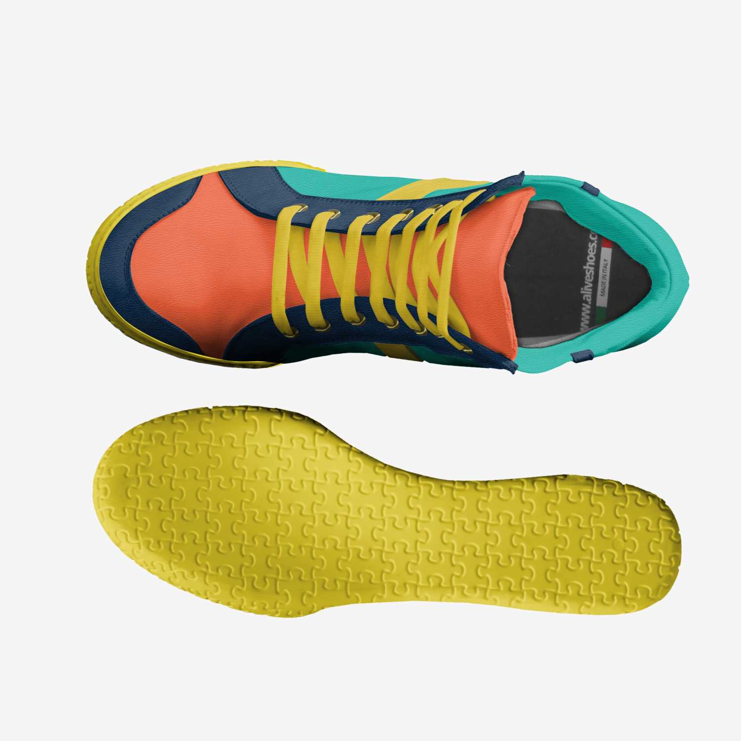 Dream Chaser Preps custom made in Italy shoes by Chase Your Dreams Wearing Sneakers Youth Empowerment, Inc. | Top view