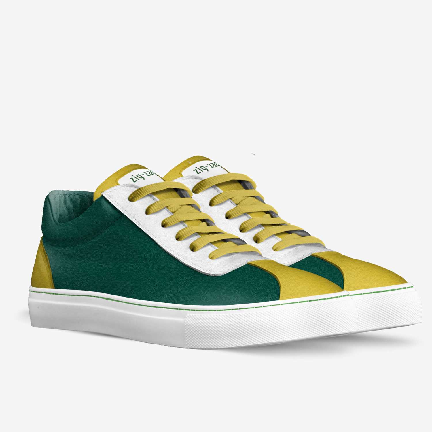 zig-zag custom made in Italy shoes by Nevena Tri | Double view