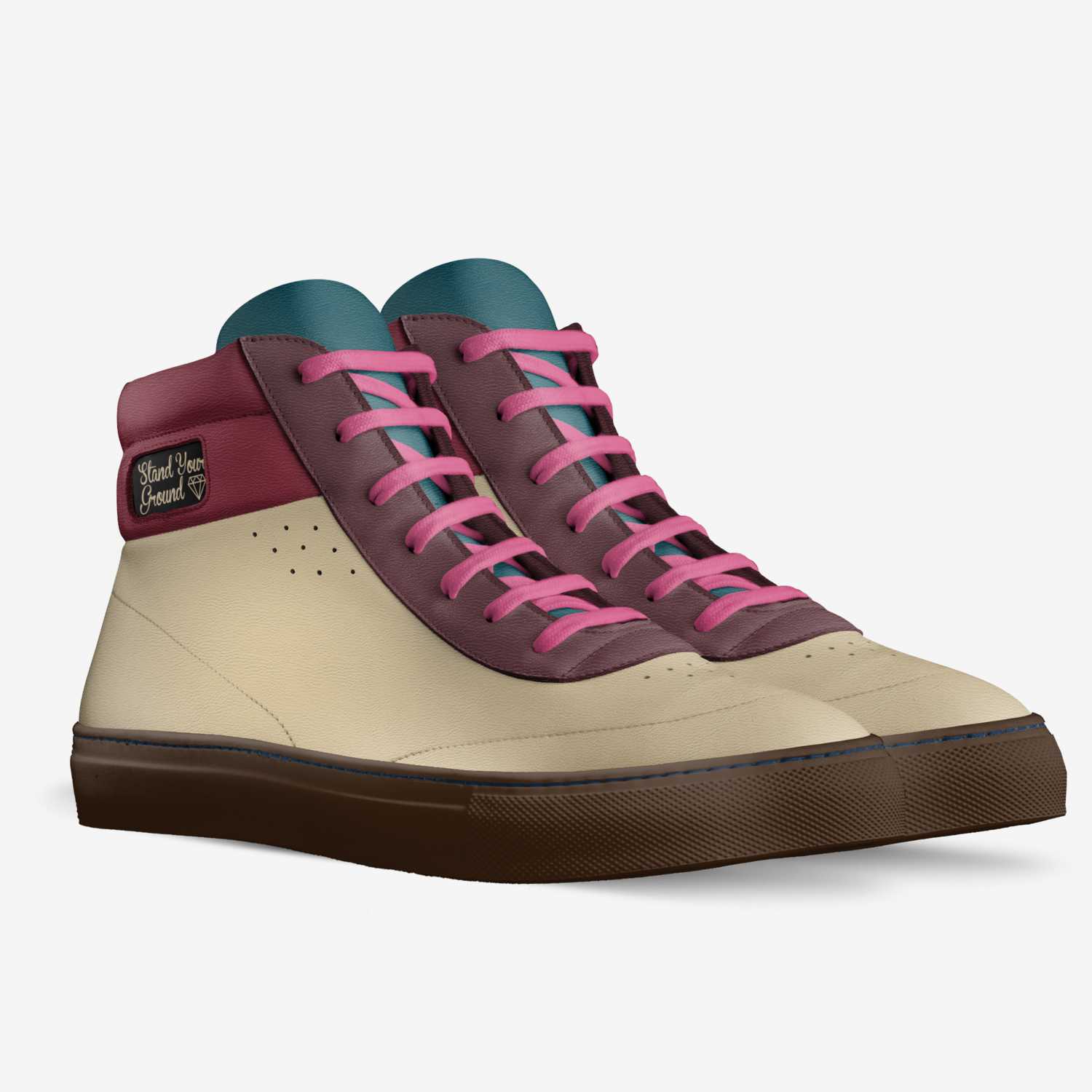 STAND YOUR GROUND custom made in Italy shoes by Agency Aliveshoes | Double view