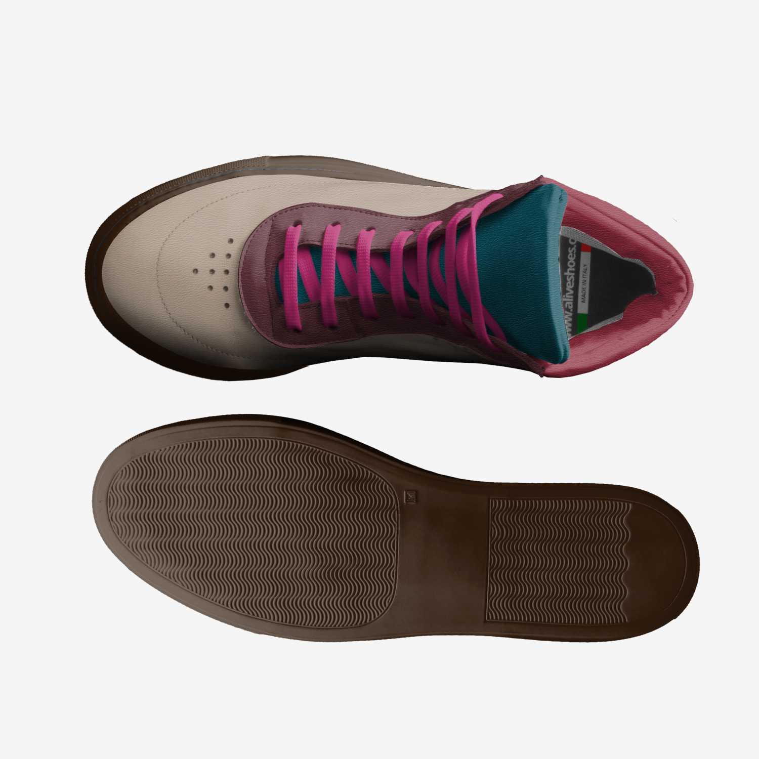 STAND YOUR GROUND custom made in Italy shoes by Agency Aliveshoes | Top view
