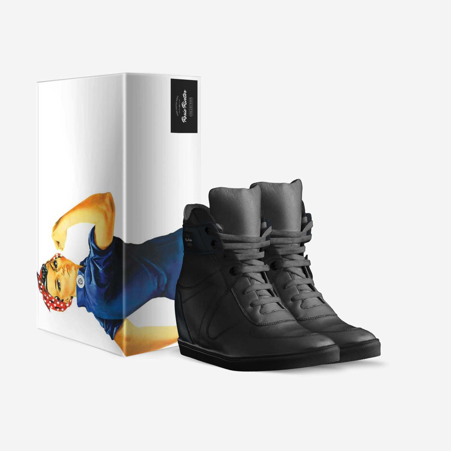 Rosie Riveter custom made in Italy shoes by Danneke Mina | Box view