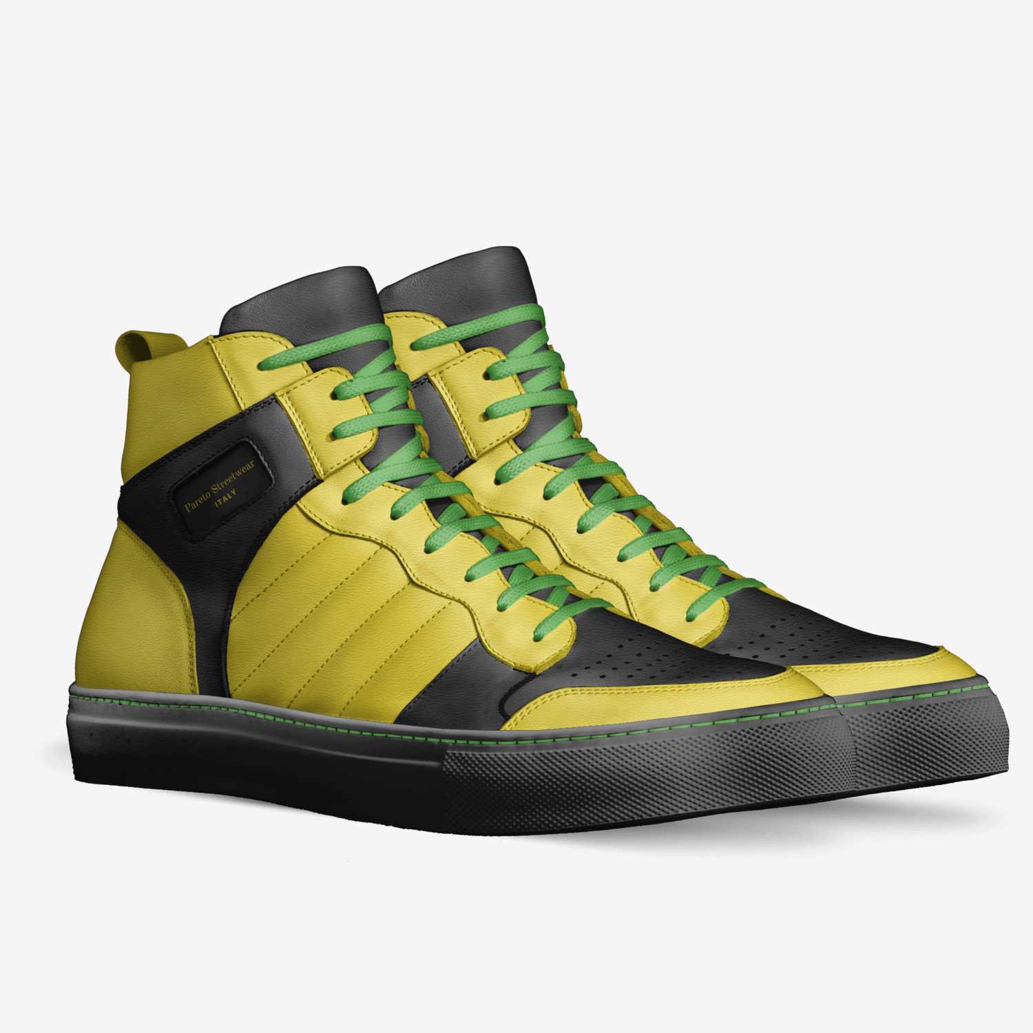 Pareto Streetwear custom made in Italy shoes by Jeffrey Thomas | Double view